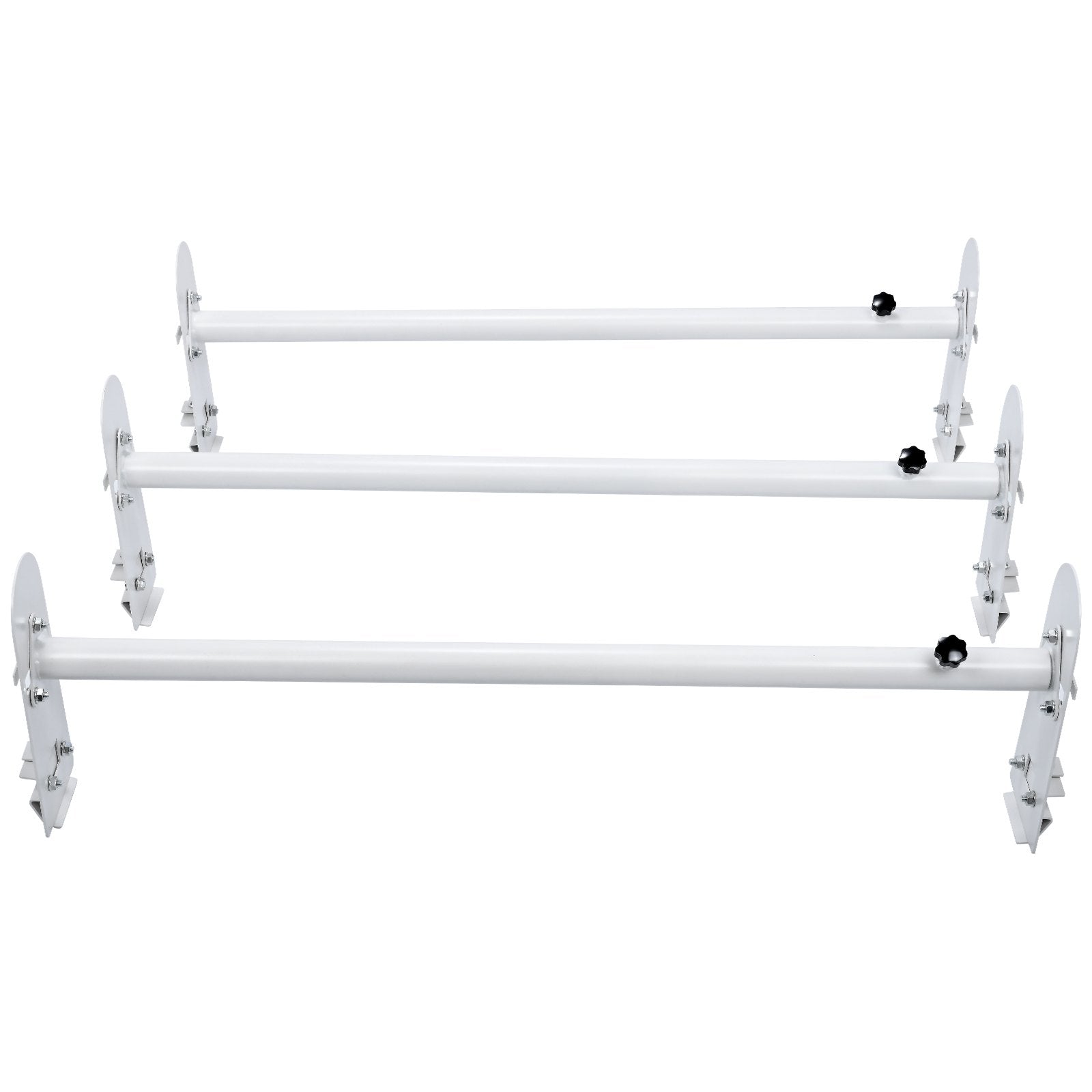 VEVOR Van Roof Ladder Rack, 3 Bars Alloy Steel Roof Racks, 750 LBS Capacity Rain-Gutter Roof Rack, Adjustable Length 40.2" to 74.8", Van Ladder Rack Compatible with Chevrolet Express, GMC Savana, etc