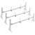 VEVOR 3-Bar Van Roof Ladder Rack Adjustable 56.3"-61.4" for Full-Size Vans