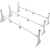 VEVOR 3-Bar Van Roof Ladder Rack Adjustable 56.3"-61.4" for Full-Size Vans