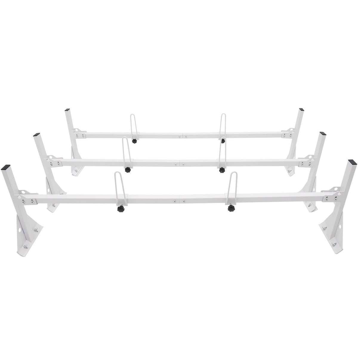 VEVOR 3-Bar Van Roof Ladder Rack Adjustable 56.3"-61.4" for Full-Size Vans