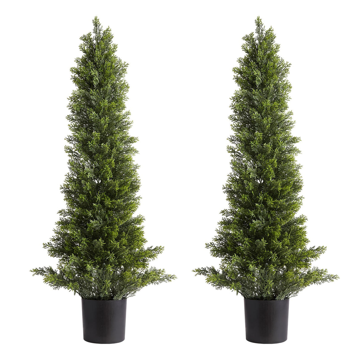 VEVOR Artificial Topiary Cedar Trees, 2 Set 914mm Faux Pine Shrubs Plants, Fake Silk Tree Look Real, Easy Assembly for Decor Front Porch Outdoor Patio Garden Balcony Backyard Indoor Office