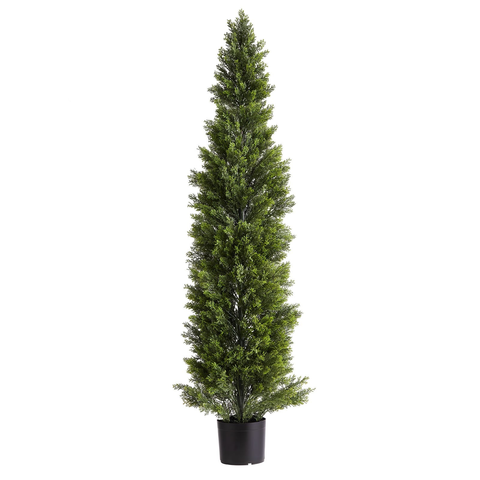 VEVOR Artificial Topiary Cedar Trees, 2 Set 1524mm Faux Pine Shrubs Plants, Fake Silk Tree Look Real, Easy Assembly for Decor Front Porch Outdoor Patio Garden Balcony Backyard Indoor Office