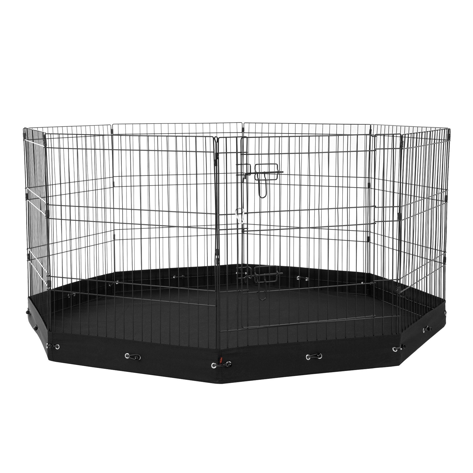 VEVOR Dog Playpen, 8 Pcs 30"H x 24"W Panels Foldable Metal Pet Exercise Pen, Dog Fence Indoor and Outdoor Pen with Door, 600D Oxford Fabric Bottom Pad, Pet Playpen for Dogs, Cats, Other Small Animals