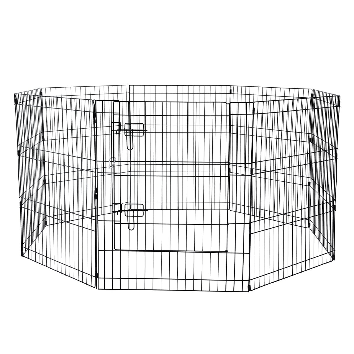 VEVOR Dog Playpen, 8 Pcs 30"H x 24"W Panels Foldable Metal Pet Exercise Pen, Dog Fence Indoor and Outdoor Pen with Door, 600D Oxford Fabric Bottom Pad, Pet Playpen for Dogs, Cats, Other Small Animals