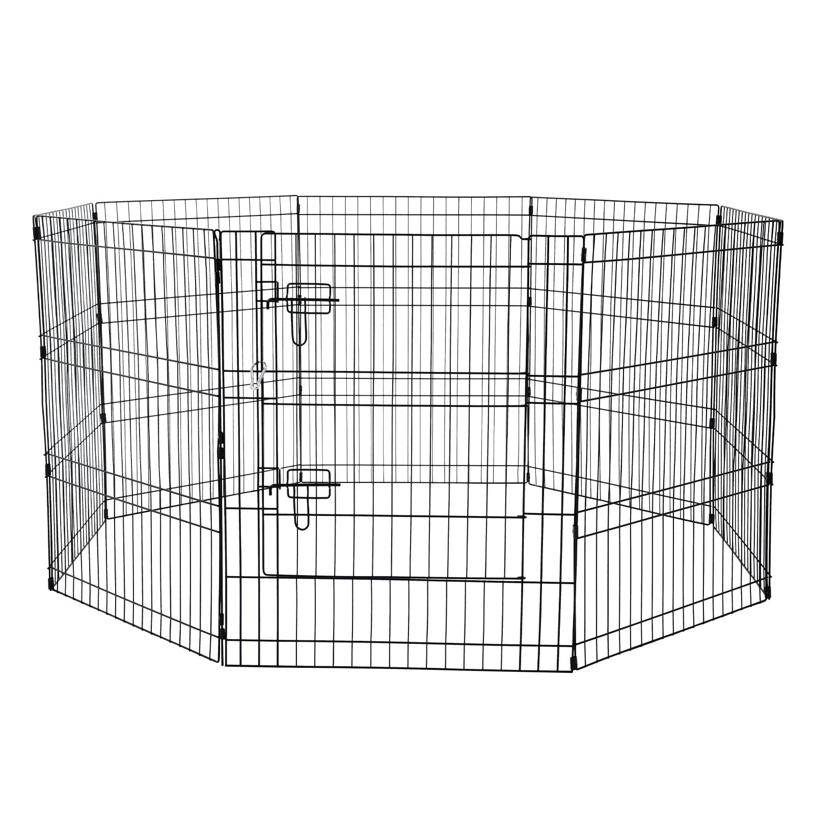 VEVOR Dog Playpen, 8 Pcs 30"H x 24"W Panels Foldable Metal Pet Exercise Pen, Dog Fence Indoor and Outdoor Pen with Door, 600D Oxford Fabric Bottom Pad, Pet Playpen for Dogs, Cats, Other Small Animals
