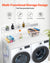 VEVOR Washer Dryer Countertop with Shelf 54"x27" Wooden Washer Dryer Cover White