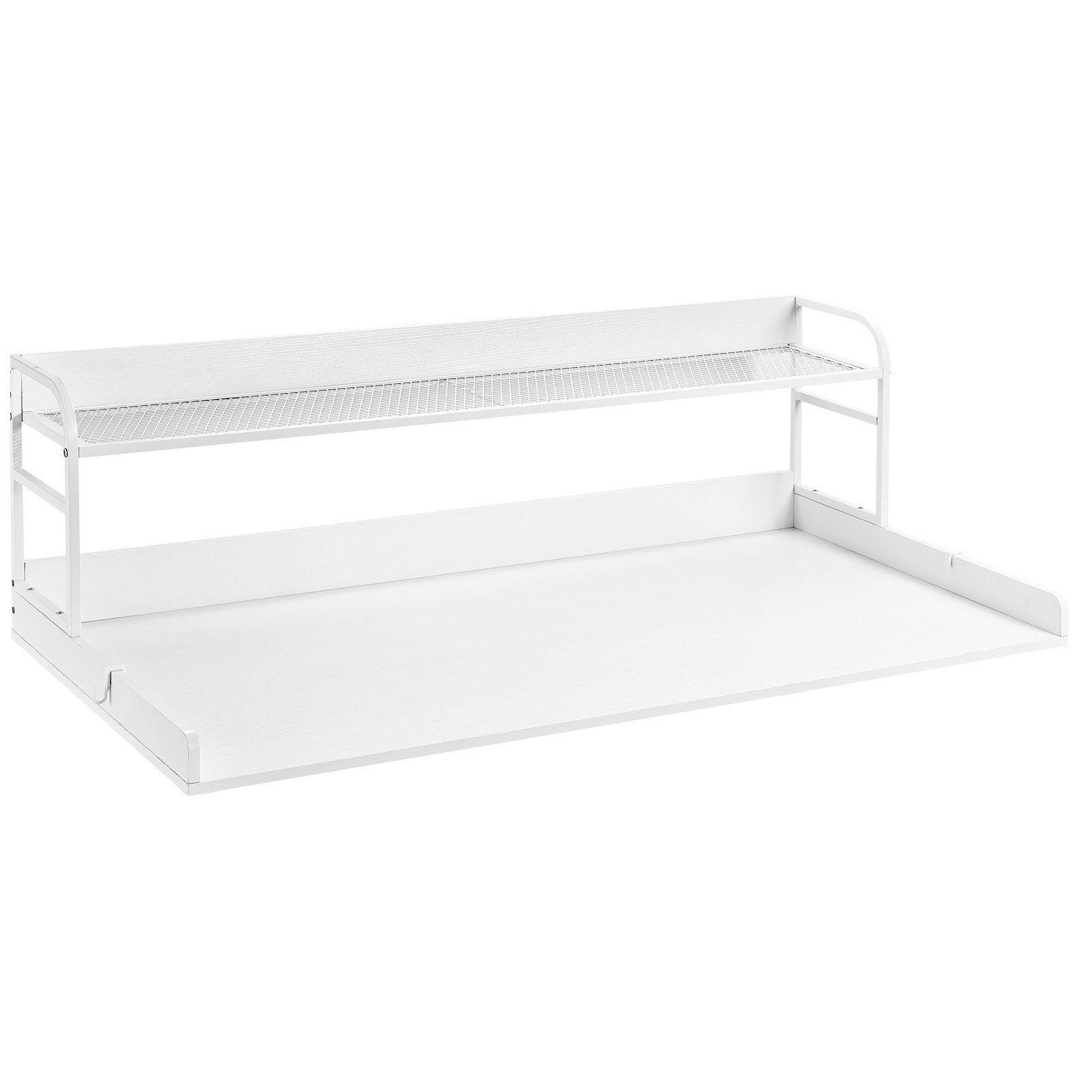 VEVOR Washer Dryer Countertop with Shelf 54"x27" Wooden Washer Dryer Cover White