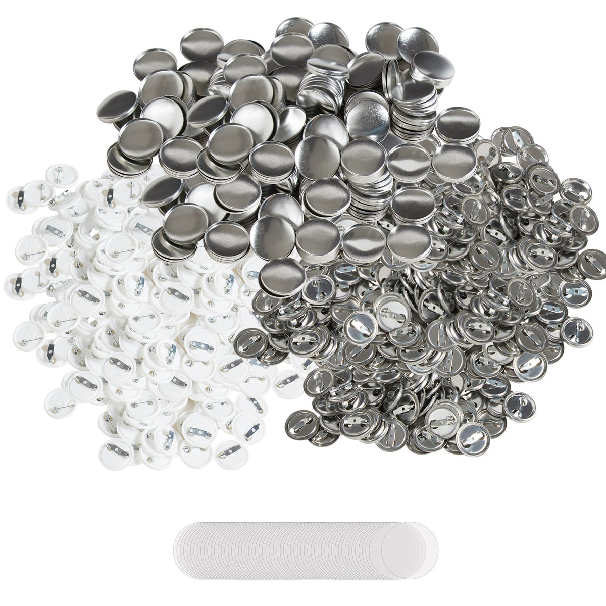 VEVOR 1" 25mm Button Badge Parts Supplies for Button Maker Machine 500 Sets