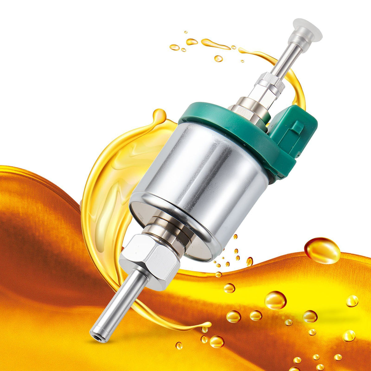 Diesel Heater Fuel Pump, 12V DC Car Air Heater Diesel Fuel Dosing Pump, 22ML Aluminum Air Diesels Parking Heaters Pumps Fits for 2KW 5KW 8KW Diesels Heaters, Quiet Design, Pulse Technology