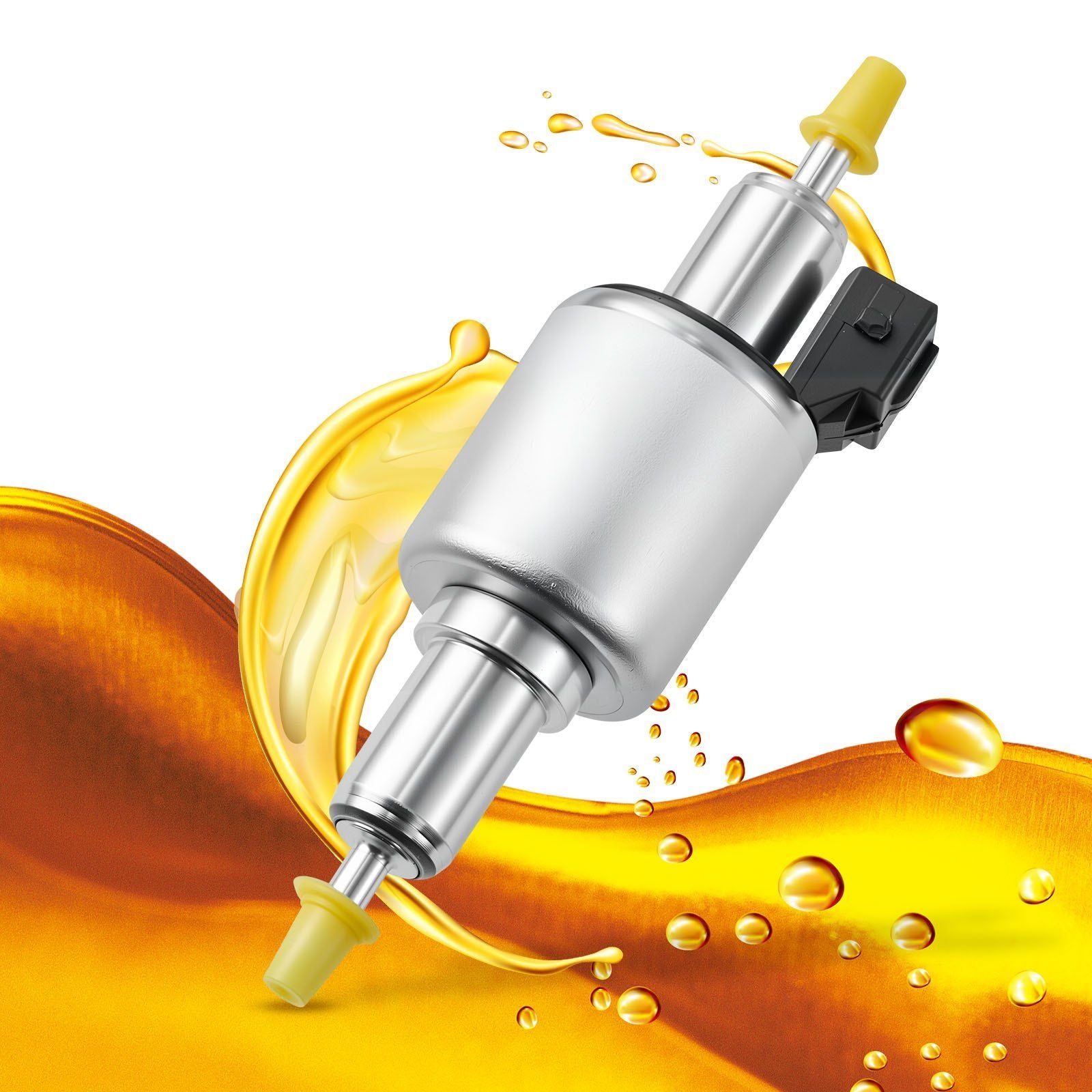 Diesel Heater Fuel Pump, 12/24V DC Car Air Heater Diesel Fuel Dosing Pump, 22 to 32ML Air Diesels Parking Heaters Pumps Fits for 2KW 5KW 8KW Diesels Heaters, Quiet Design, Pulse Technology