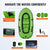 VEVOR Inflatable Boat, 5-Person Inflatable Fishing Boat, PVC Portable Boat Raft Kayak, 1158 mm Aluminum Oars, High-Output Pump, Fishing Rod Holders, and 2 Seats, 1100 lb Capacity for Adults, Kids