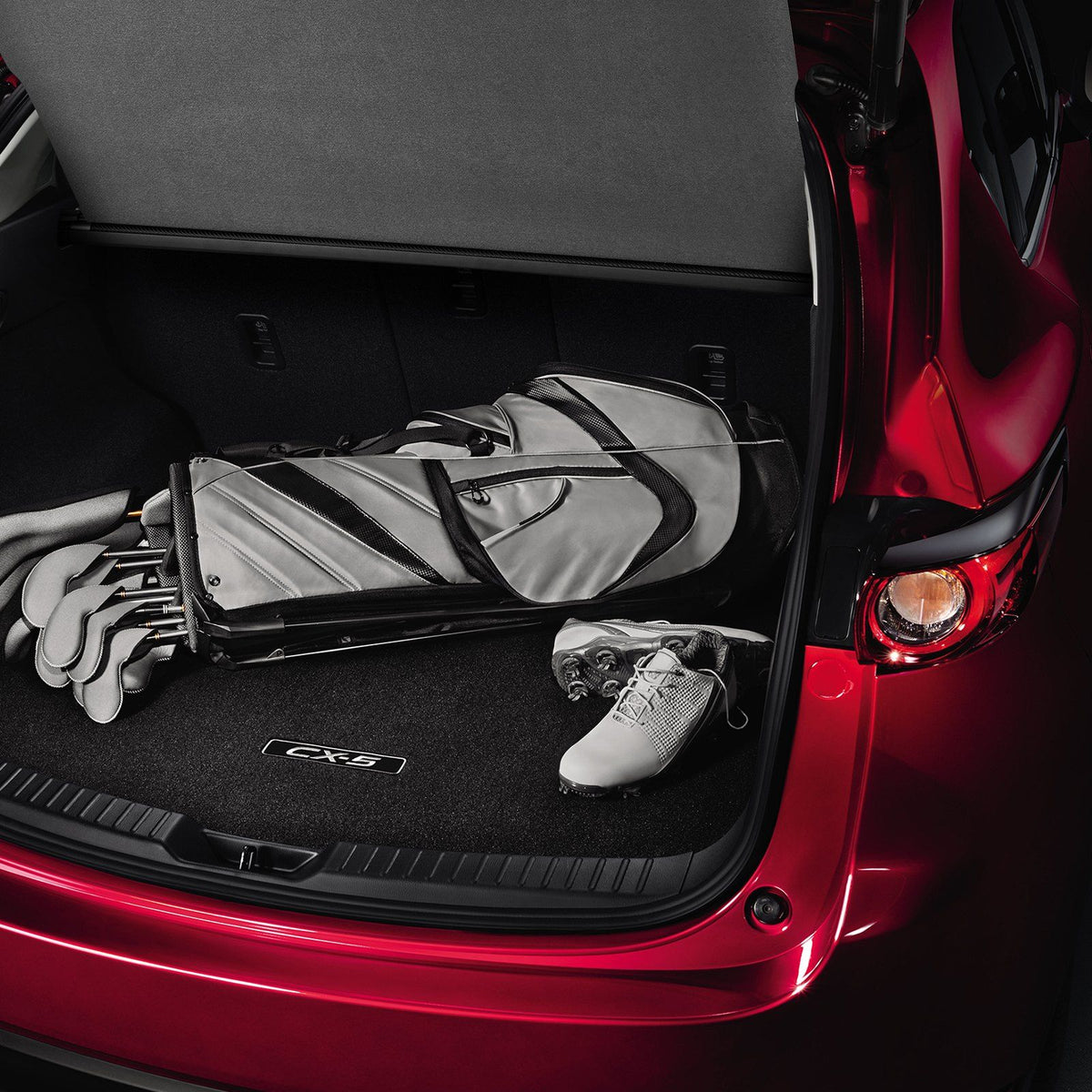 Retractable Cargo Cover, Upgraded Carbon Fiber Texture Trunk Cover, Anti-Peeping Luggage Privacy Shield, Easy Installation Security Shade Car Accessories, for Mazda CX-5 2017-2025 5-Seater