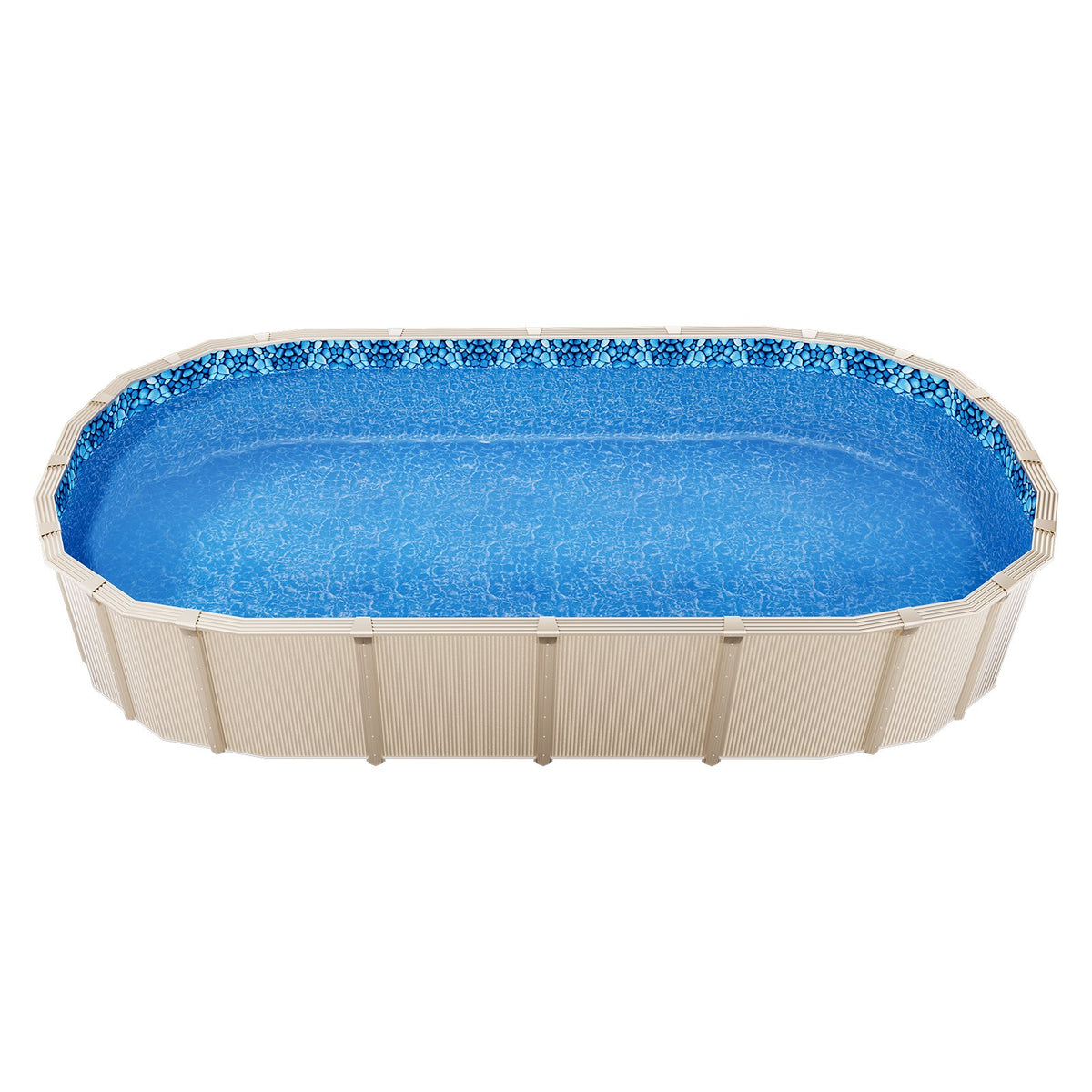 VEVOR Oval Pool Liner 15x30ft Overlap Style Pool Liner 54in Wall Height
