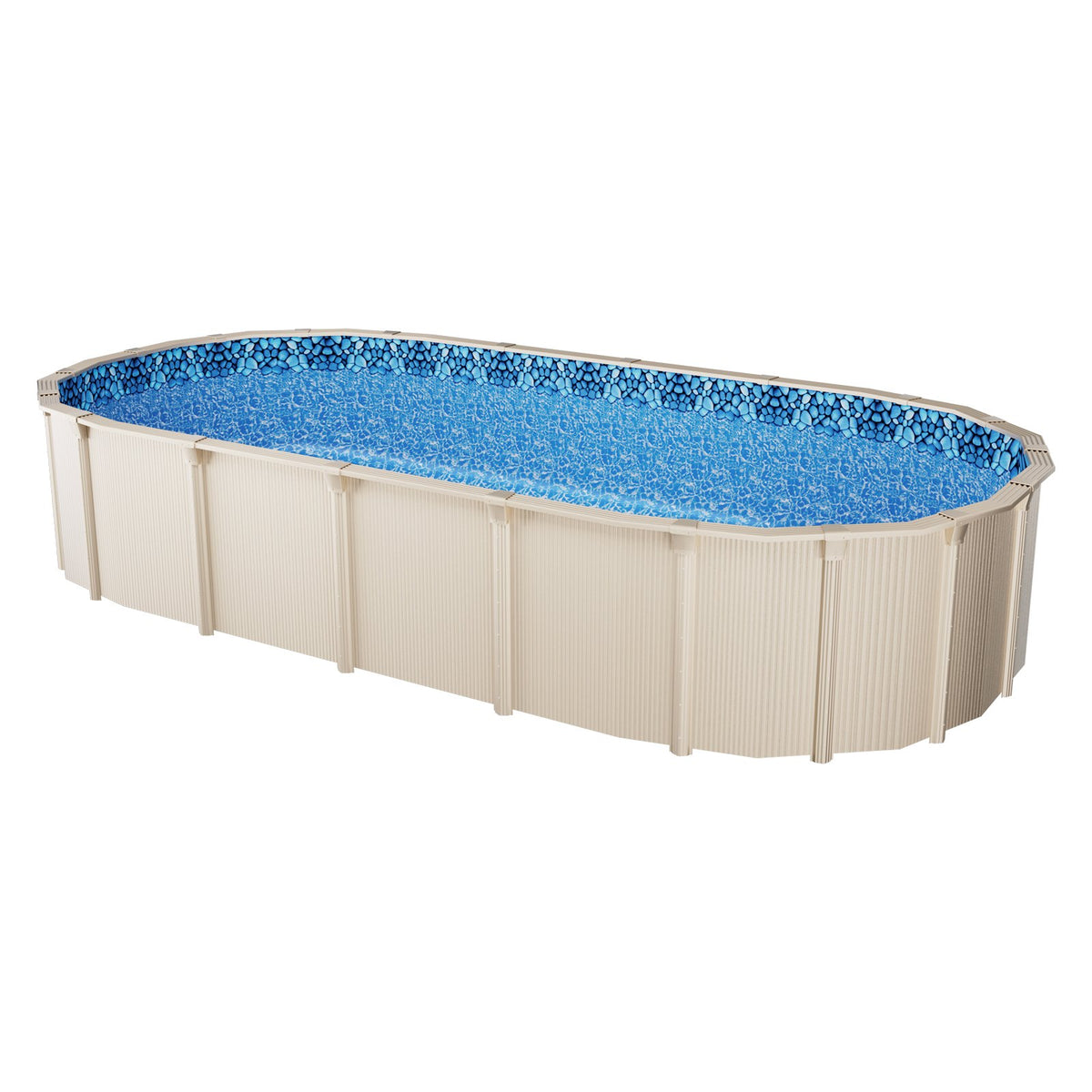VEVOR Oval Pool Liner 15x30ft Overlap Style Pool Liner 54in Wall Height