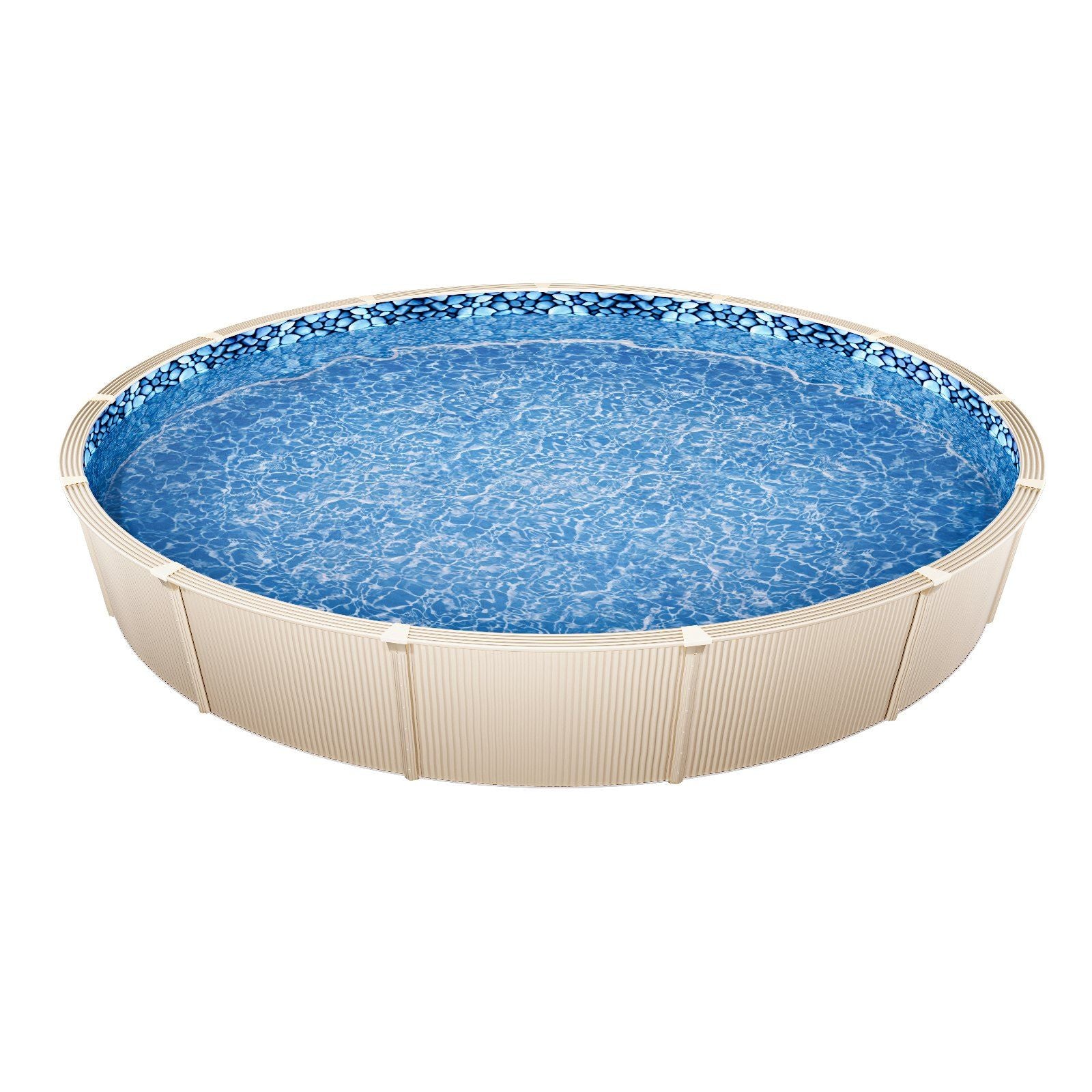 30-ft Round Above Ground Pool Liner, Overlap Pool Liners, Standard Gauge Vinyl, 48-to-54inch Wall Height, Designed for Steel Sided Above-Ground Swimming Pools