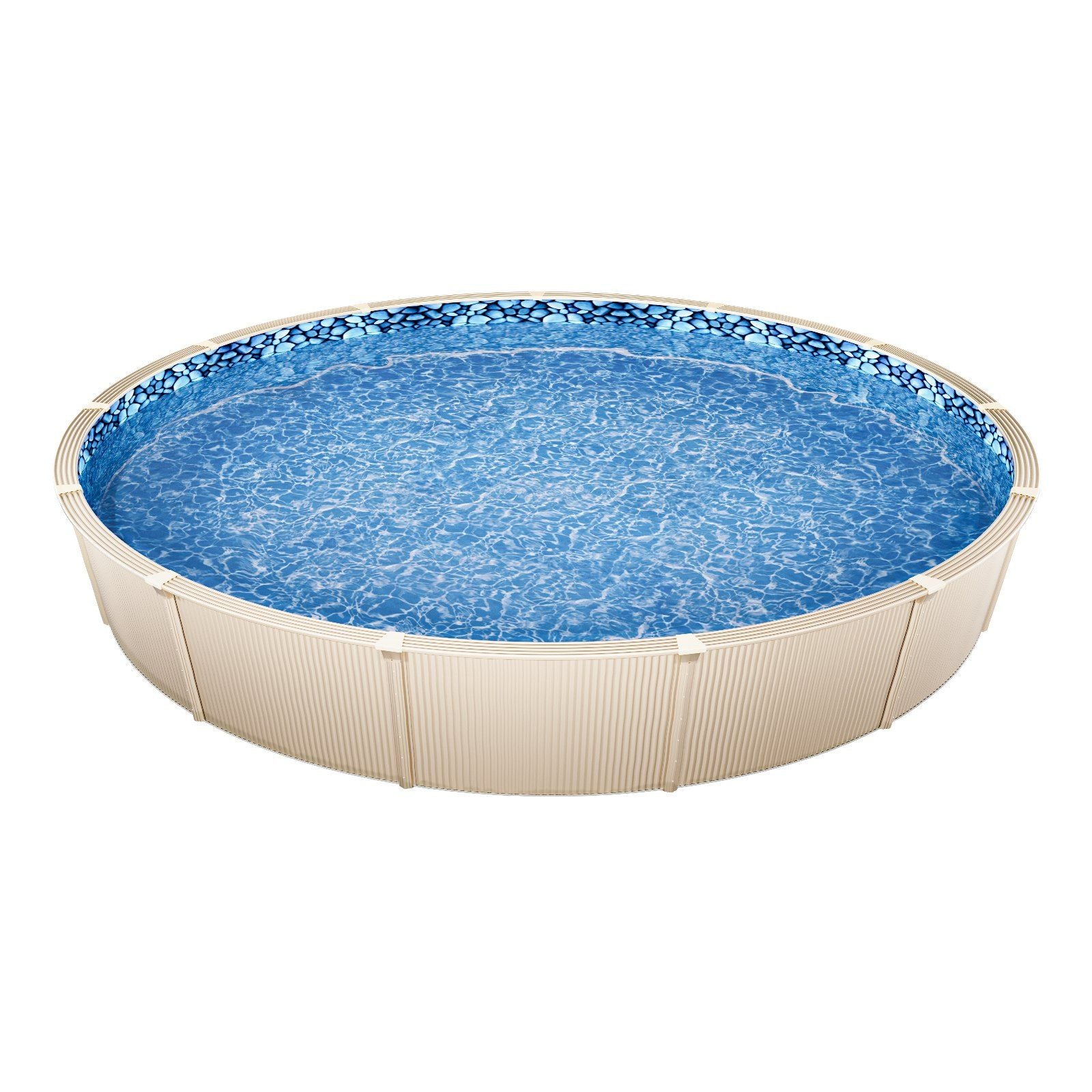 Pool Liner, 30ft Round Pool Liner, Uinbead Style, Durable Vinyl Pool Liner, Standard Gauge, 52in Wall Height, Pool Liner Replacement for Steel Sided Above-Ground Swimming Pools