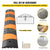 VEVOR Rubber Speed Bump, 1 Pack 2 Channel Speed Bump Hump, 72.8\" Long Modular Speed Bump Rated 22000 LBS Load Capacity, 72.8 x 12.2 x 2.2 Garage Speed Bump for Asphalt Concrete Gravel Driveway-6 FT