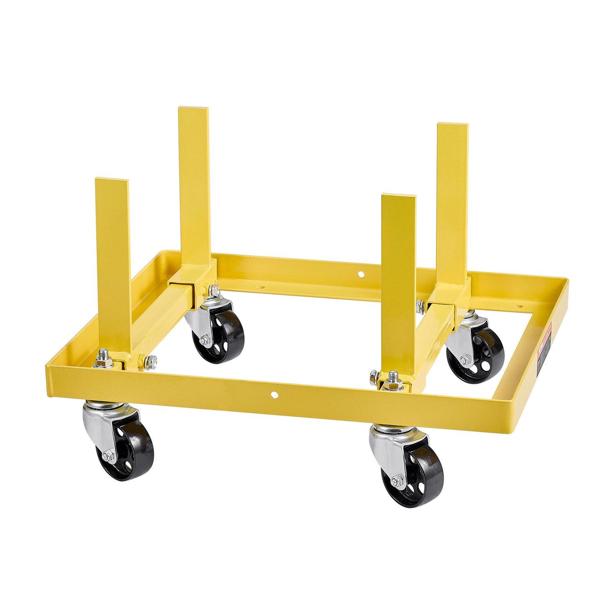 Engine Stand, 340 KG Load Capacity Engine Motor Stand with Adjustable Width &amp; Length, Heavy-Duty Steel Motor Holder with 4 Swivel Casters and 2 Ratchet Straps, Suitable for Most Engines