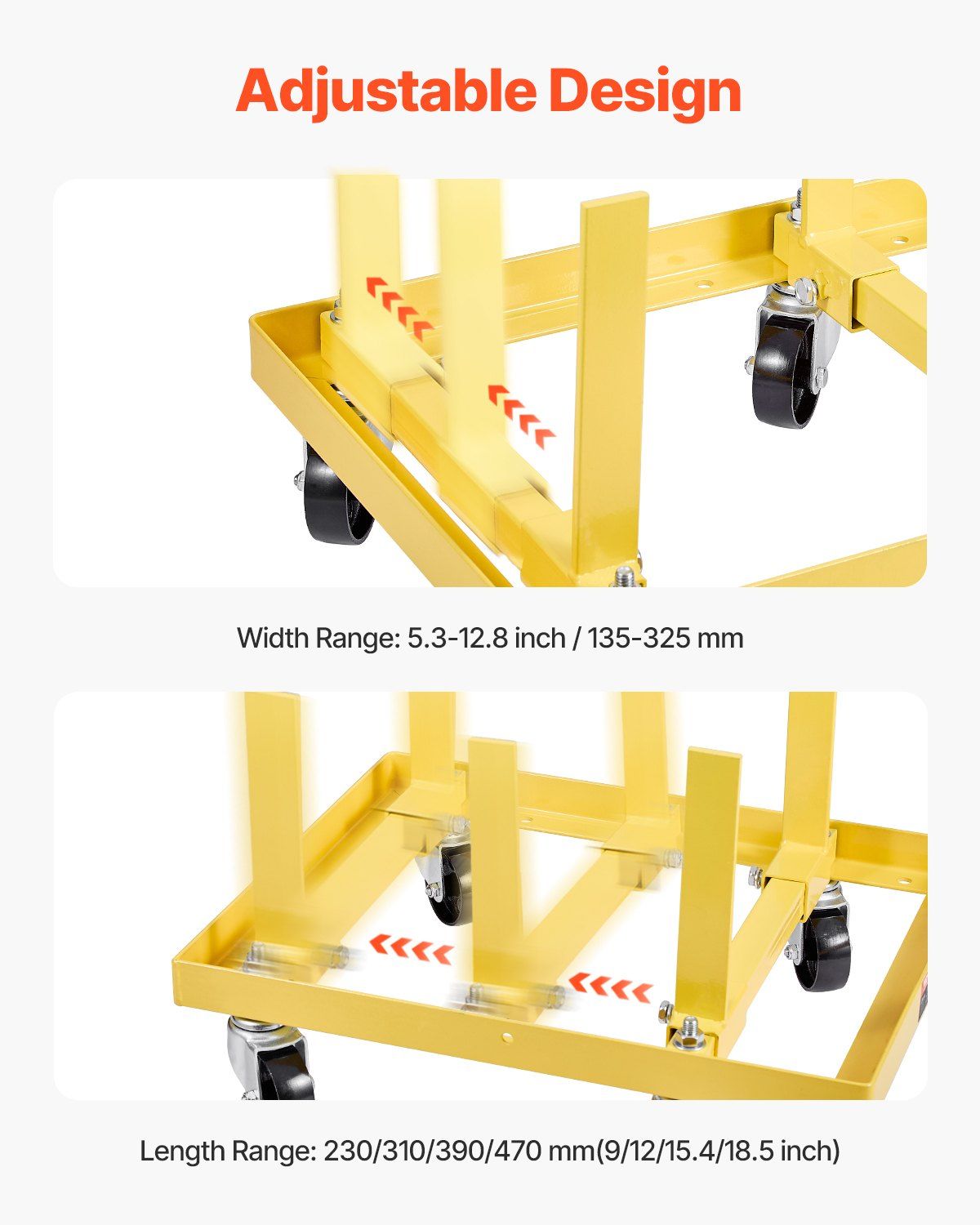 Engine Stand, 340 KG Load Capacity Engine Motor Stand with Adjustable Width & Length, Heavy-Duty Steel Motor Holder with 4 Swivel Casters and 2 Ratchet Straps, Suitable for Most Engines