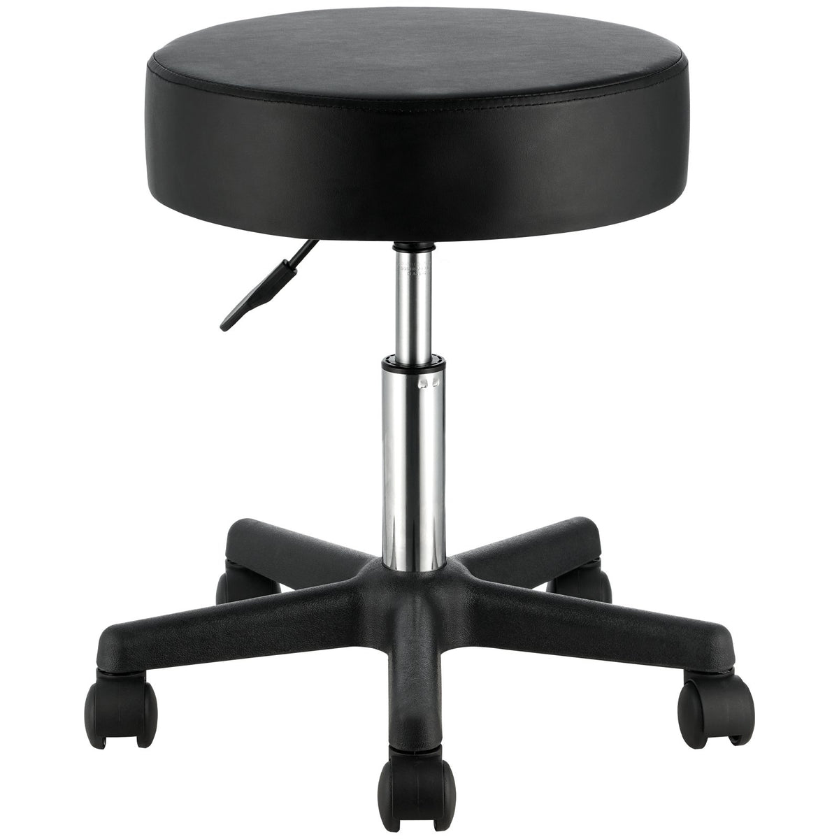 VEVOR Rolling Stools with Wheels, 400 LBS Weight Capacity Adjustable Height Stool with Ultra-Thick Seat Cushion, Swivel Stools Chair for Salon, Bar, Home, Office, Tatoo, Medical, Massage, Black