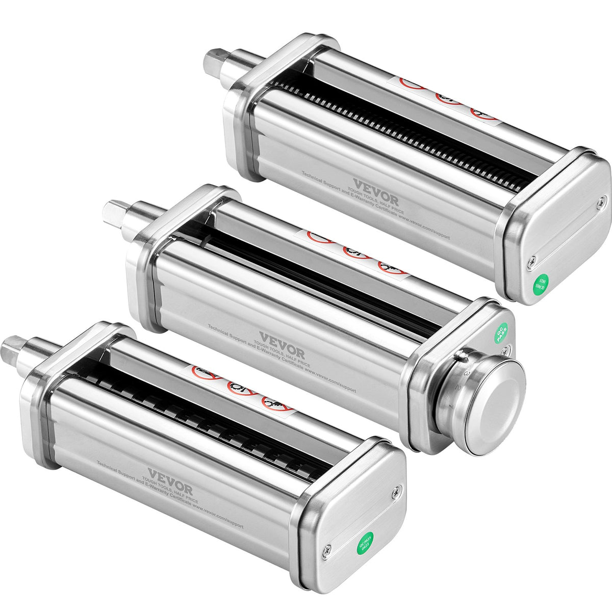 VEVOR 3Pcs Pasta Attachment for KitchenAid Stand Mixer Pasta Roller Cutter Set