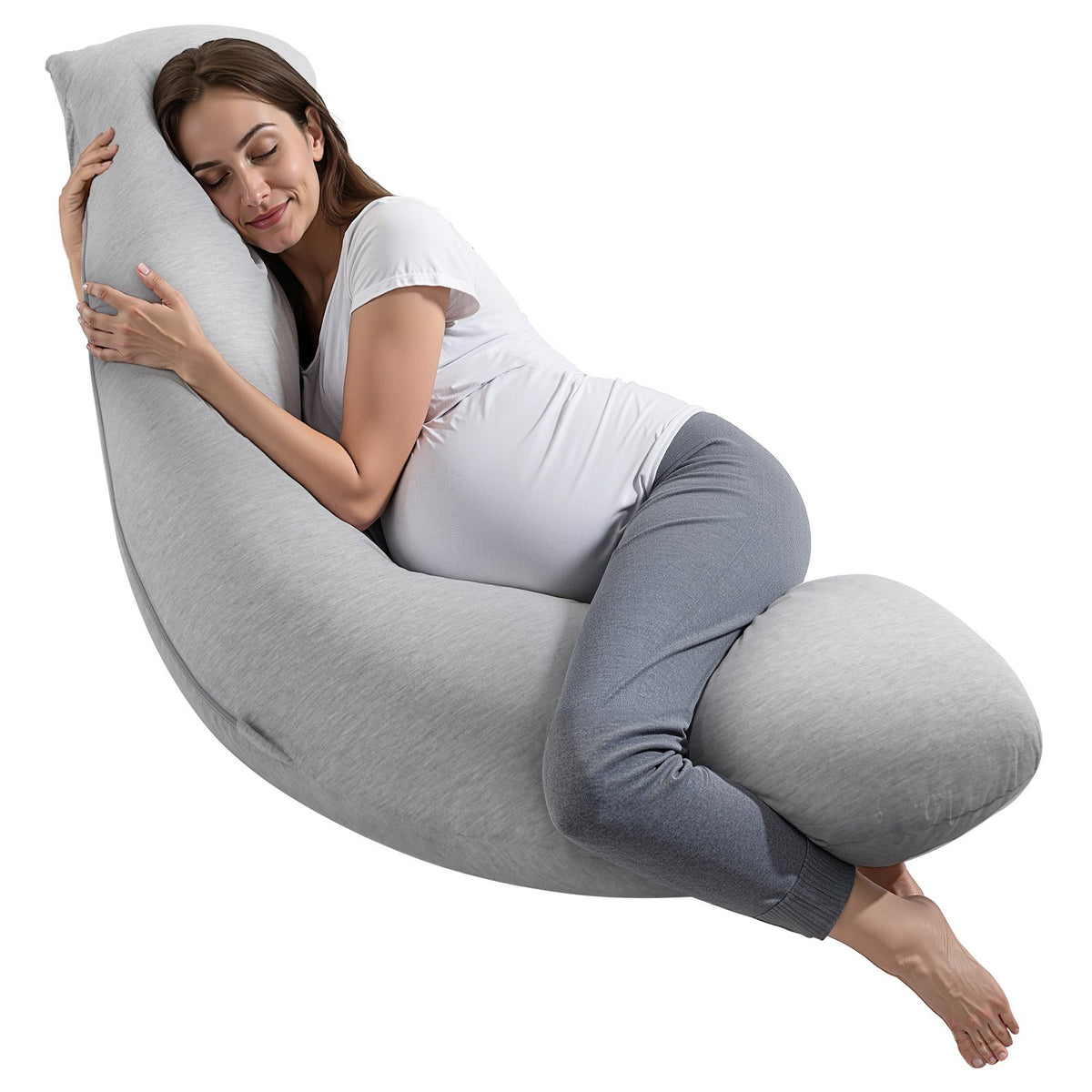 VEVOR Pregnancy Pillows L-Shaped Pregnant Maternity Pillow Soft &amp; Breathable