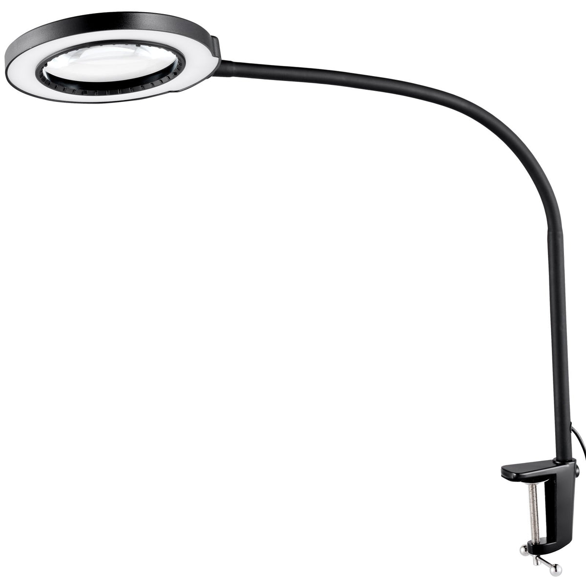 VEVOR 5X Floor Magnifying Glass with Light and Stand Flexible Gooseneck LED