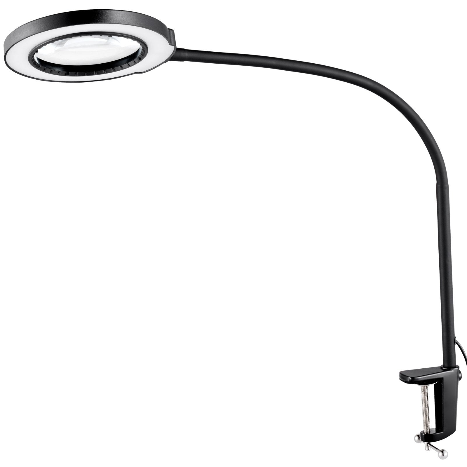 VEVOR 5X Floor Magnifying Glass with Light and Stand Flexible Gooseneck LED