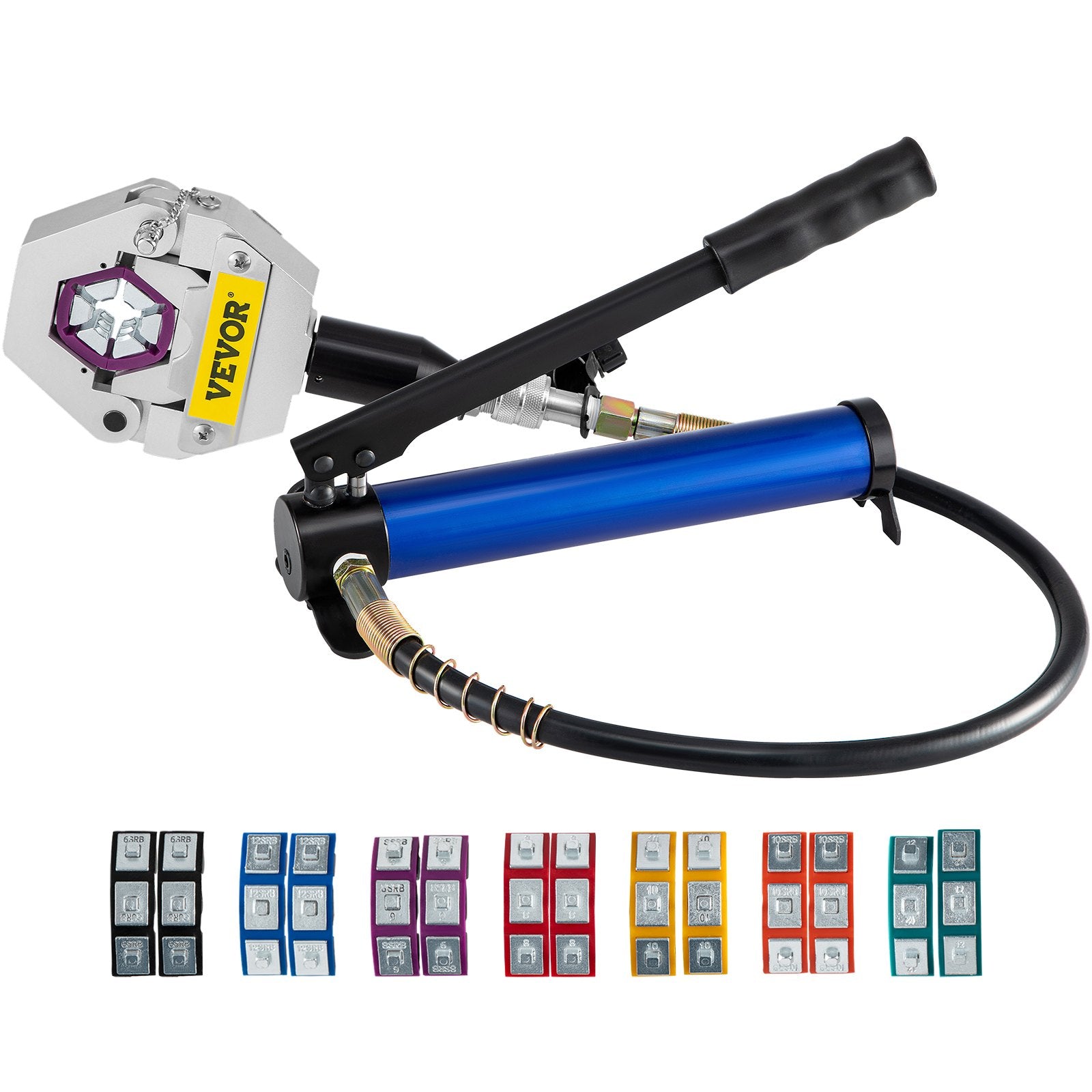 Separable Hydraulic Hose Crimper 7 Dies With Aluminum Pump  A/C Air Condtioning Handheld Crimping Set
