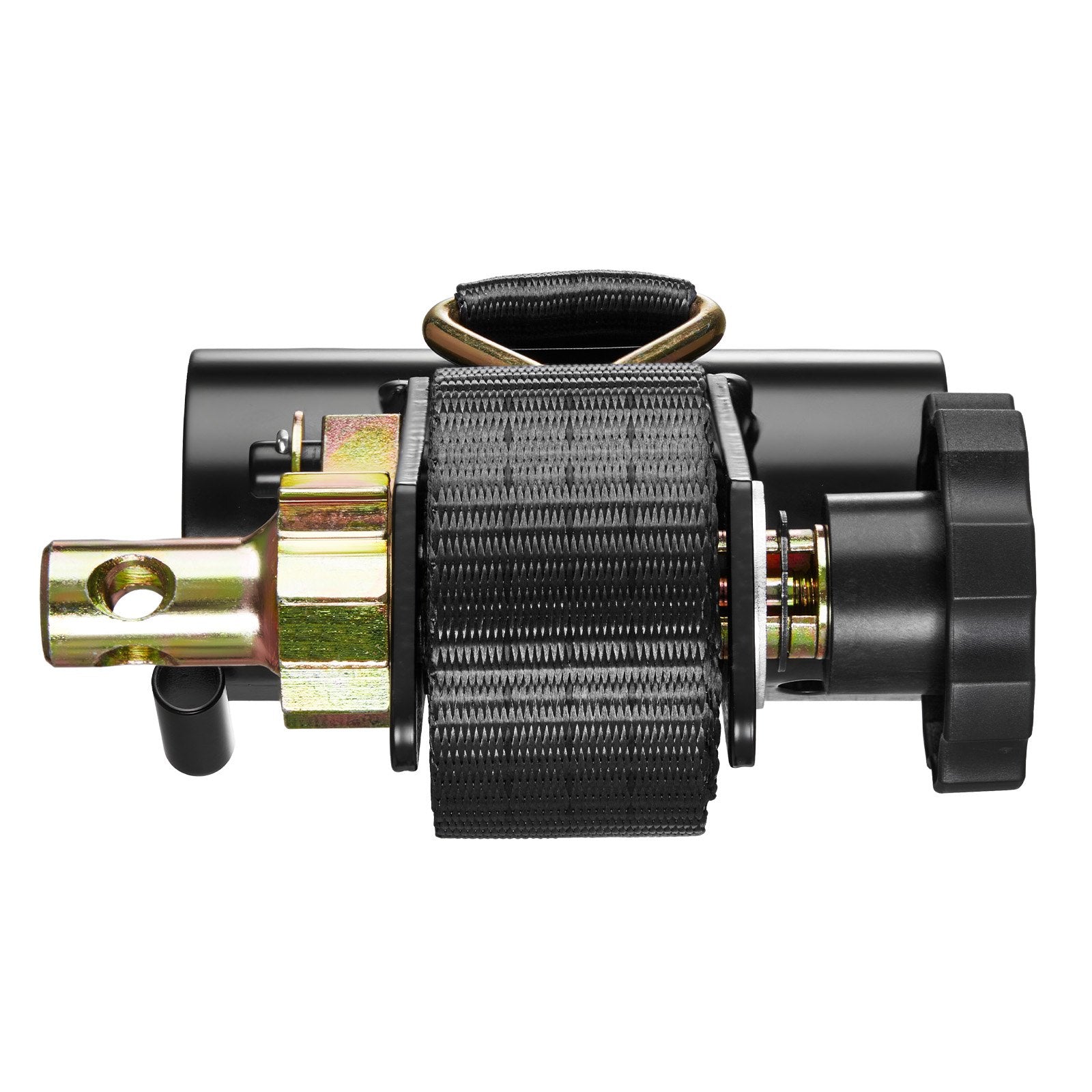 VEVOR Ladder Rack Ratchet Straps, 47.6-50.8 mm Black Round Tube Mount, 38 mm Wide x 2.25 m Long Black Ladder Rack Straps with Double J-Hooks, 226.8 kg Load Heavy Duty, Cargo Buckle Lock Strap (4 Pack)