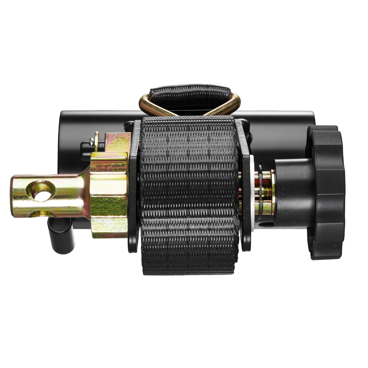 VEVOR Ladder Rack Ratchet Straps, 47.6-50.8 mm Black Round Tube Mount, 38 mm Wide x 2.25 m Long Black Ladder Rack Straps with Double J-Hooks, 226.8 kg Load Heavy Duty, Cargo Buckle Lock Strap (4 Pack)