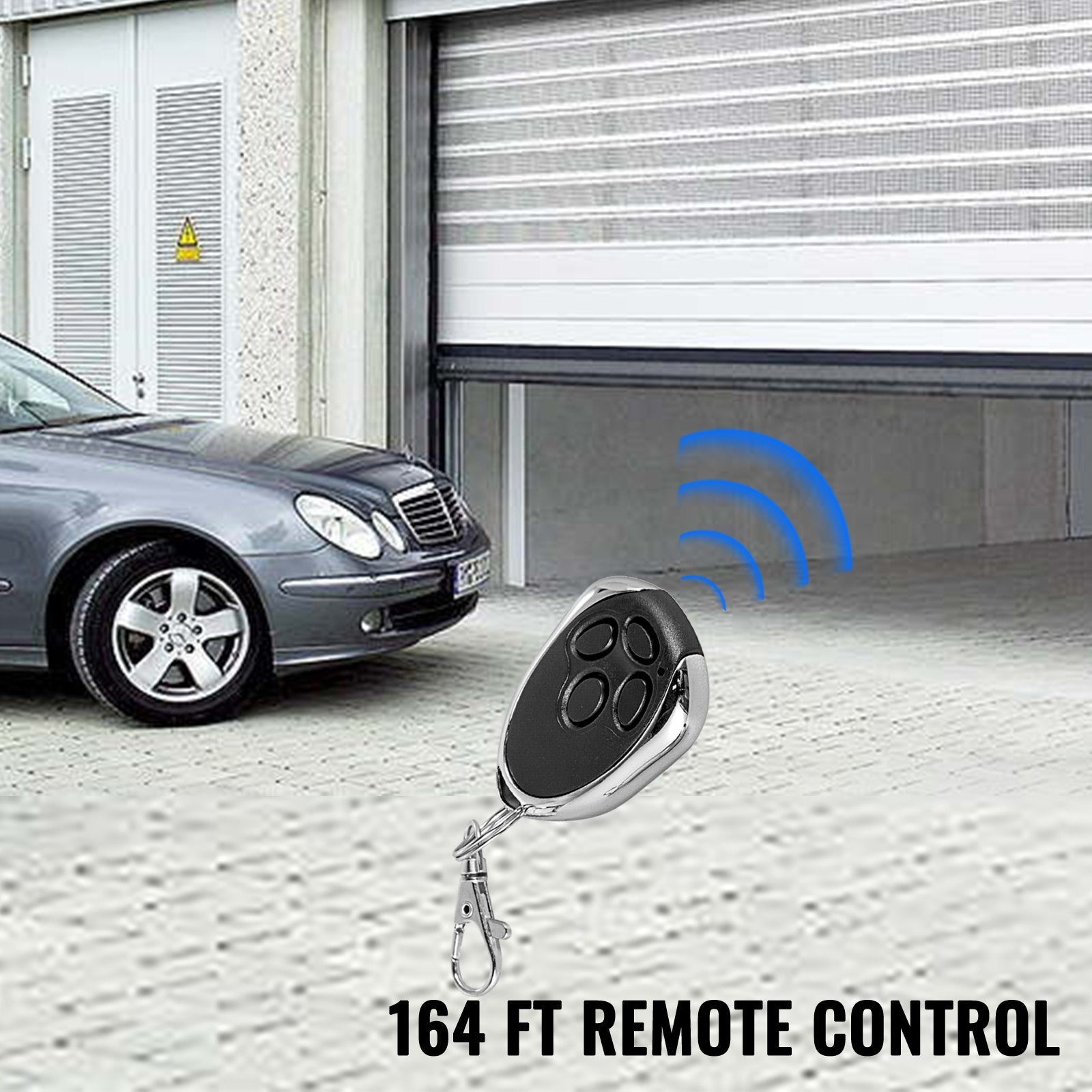 VEVOR Garage Roller Door Opener, 800 N Lift Force 164 ft Remote Control, 220V Electric Roller Gate Opener, Auto Garage Roller Gate Opener Kit with 2 Remote, Apply for Garage Store