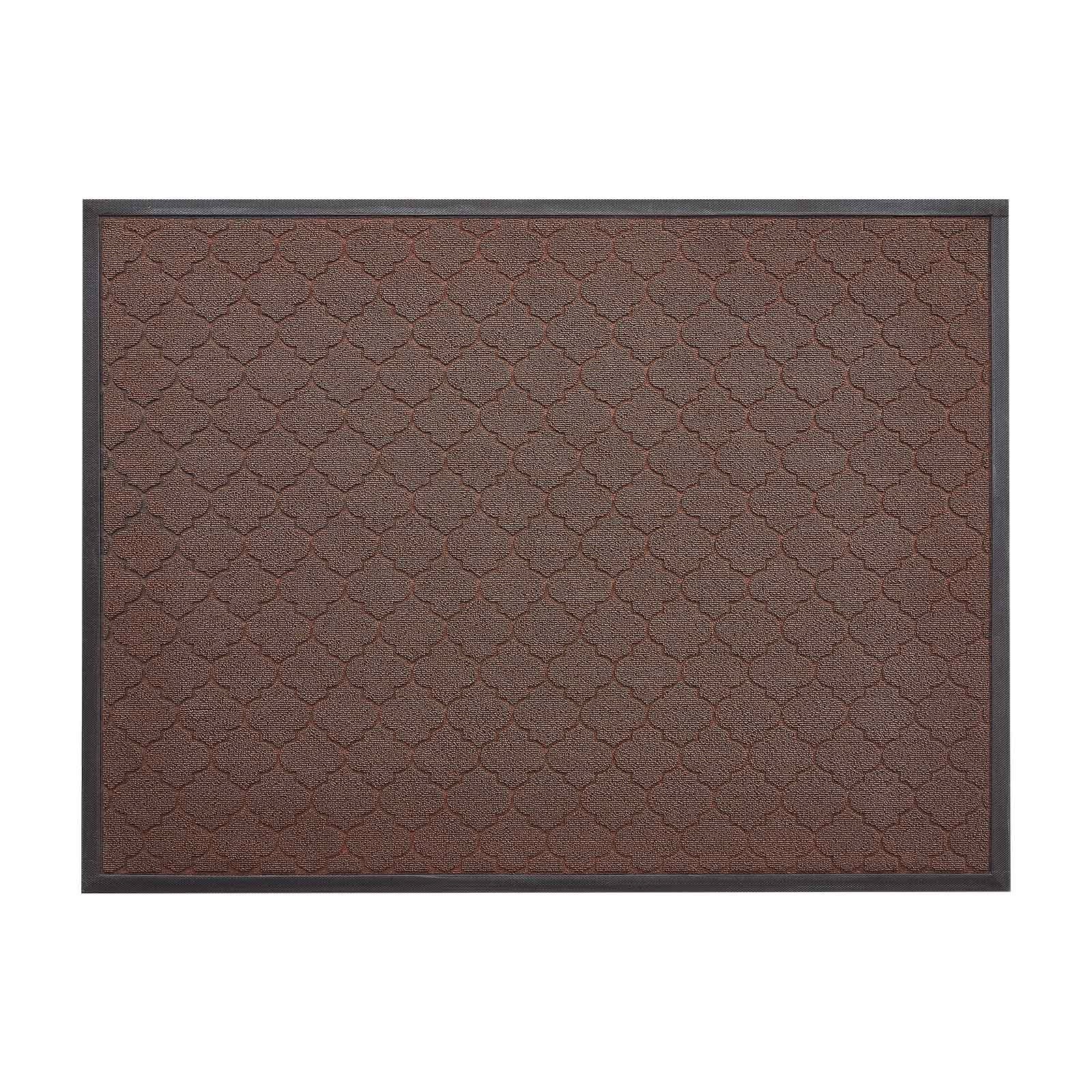 VEVOR Front Door Mat, 1194 x 889 mm Commercial Floor Mat for Indoor and Outdoor, Modern Stylish Carpet with TPE Backing, Heavy Duty Washable Entry Industrial Rug for Hallway, Balcony, Garage, Brown