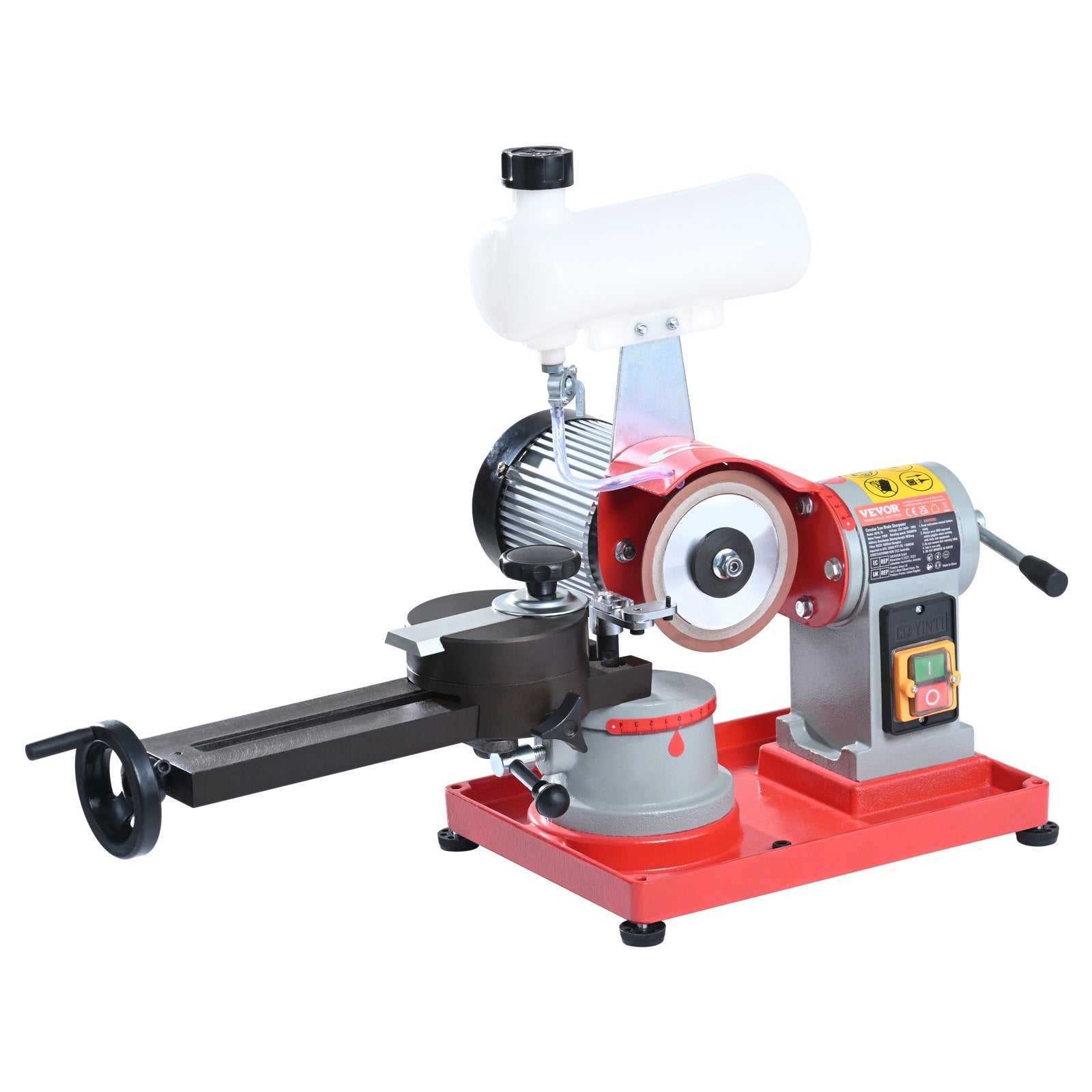 VEVOR Circular Saw Blade Sharpener, 370W Saw Blade Grinding with Water Injection, Water Injection Circular Saw Blade Sharpening & 6 Saw Centerings, 5-inch Grinding Wheel for Carbide Tipped Saw Blades