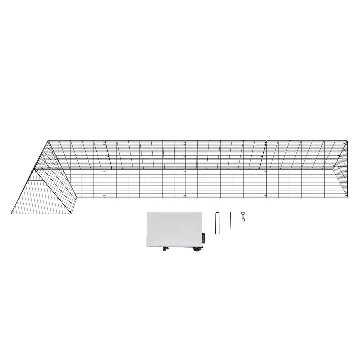 VEVOR Chicken Tunnels, 400x100x61.5 cm(LxWxH) Chicken Tunnels for Yard, Portable Chicken Tunnels for Outside with Corner Frames, Chicken Coop Run, Suitable for Chickens, Ducks, Rabbits