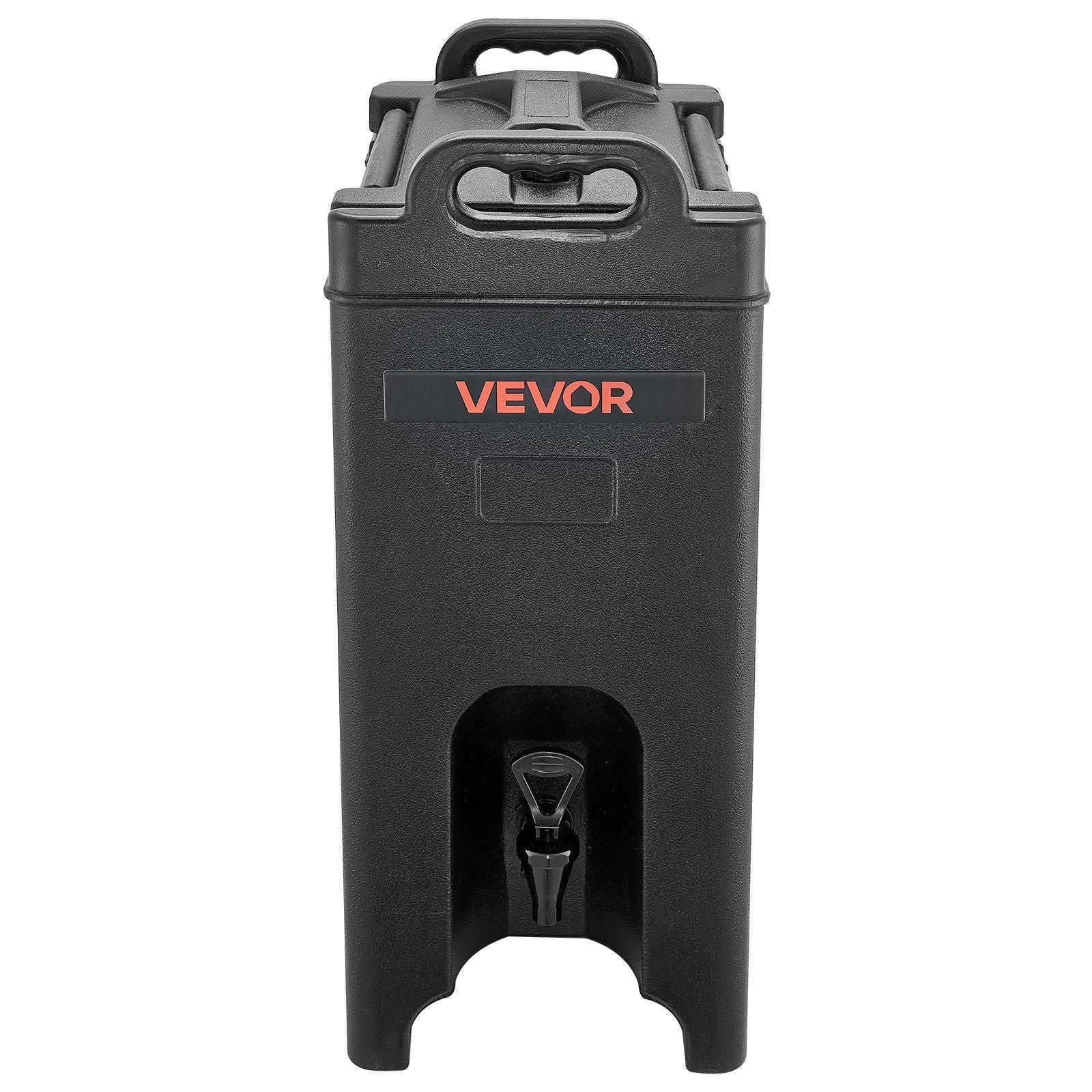 Insulated Beverage Dispenser, 5 Gal/19L Hot and Cold Beverage Server with Spigot & Handle, Food-Grade Thermal Drink Dispenser Cooler for Tea Coffee Water in Cafes & Restaurants, 2 Pack, Black