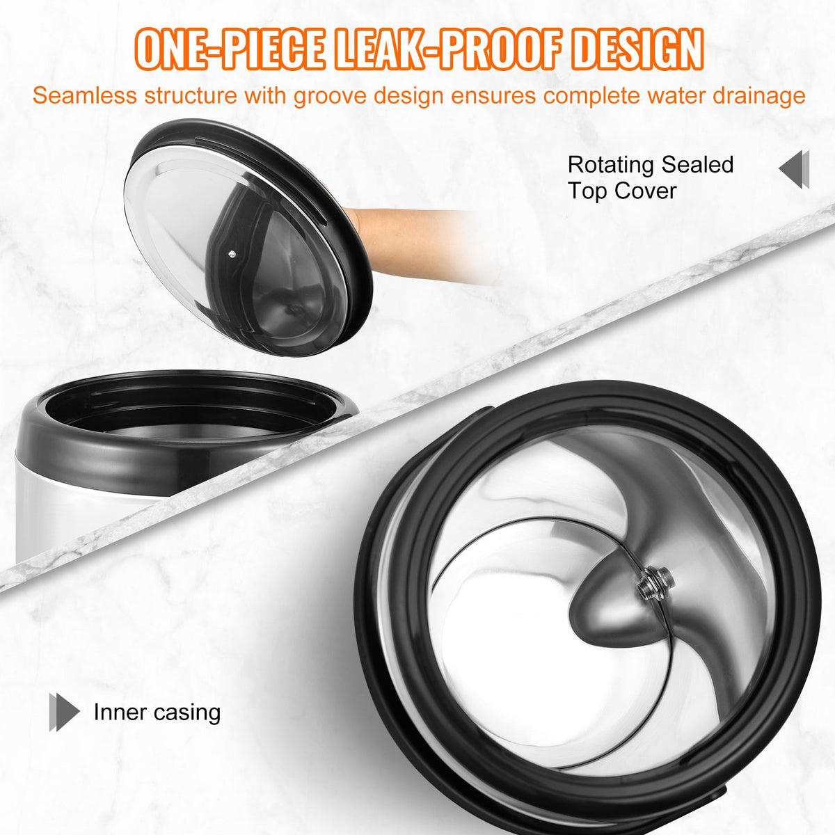 VEVOR Stainless Steel Insulated Beverage Dispenser, 7.6 Liter, Thermal Hot and Cold Drink Server Dispenser with Spigot Handle, Food-grade for Hot Tea Coffee Water Restaurant Drink Shop