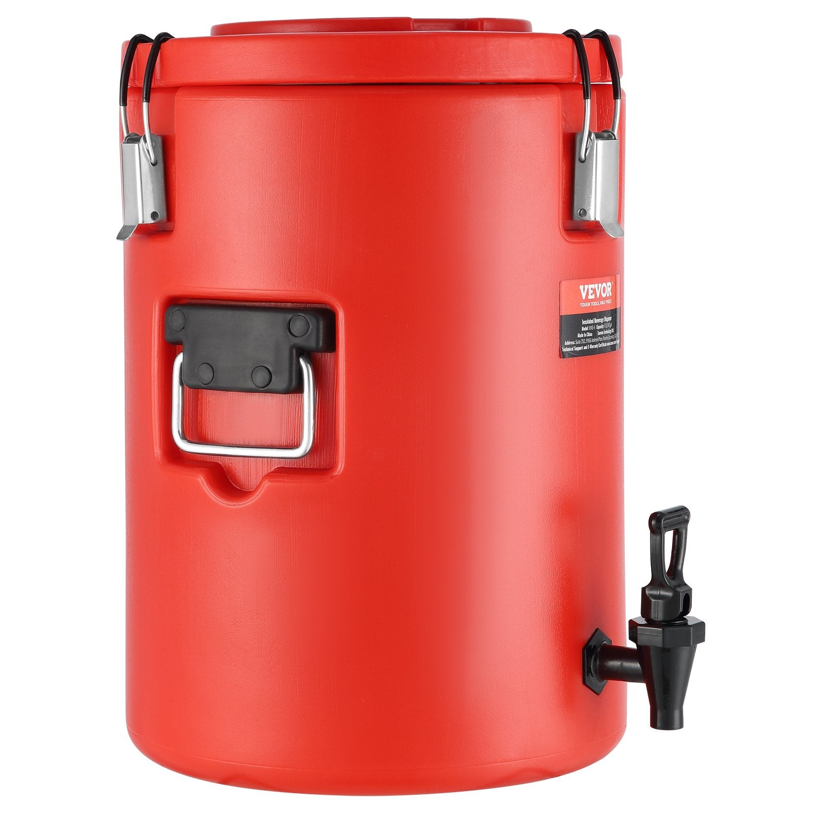 VEVOR Stainless Steel Insulated Beverage Dispenser, 17.2 Liter, Thermal Hot and Cold Drink Server Dispenser with Spigot Handle, Food-grade for Hot Tea Coffee Water Restaurant Drink Shop