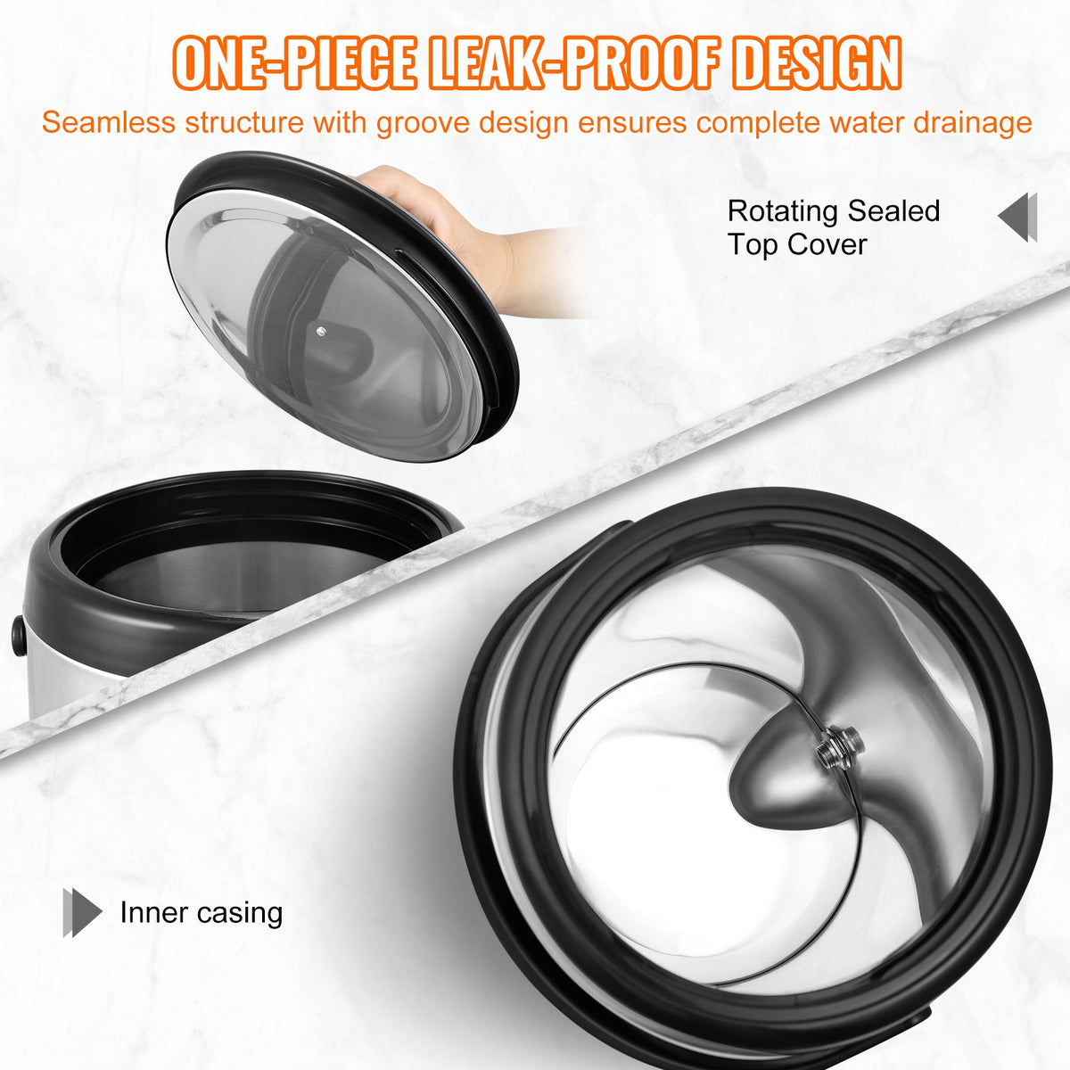 VEVOR Stainless Steel Insulated Beverage Dispenser, 6 Liter, Thermal Hot and Cold Drink Server Dispenser with Spigot Handle, Food-grade for Hot Tea Coffee Water Restaurant Drink Shop