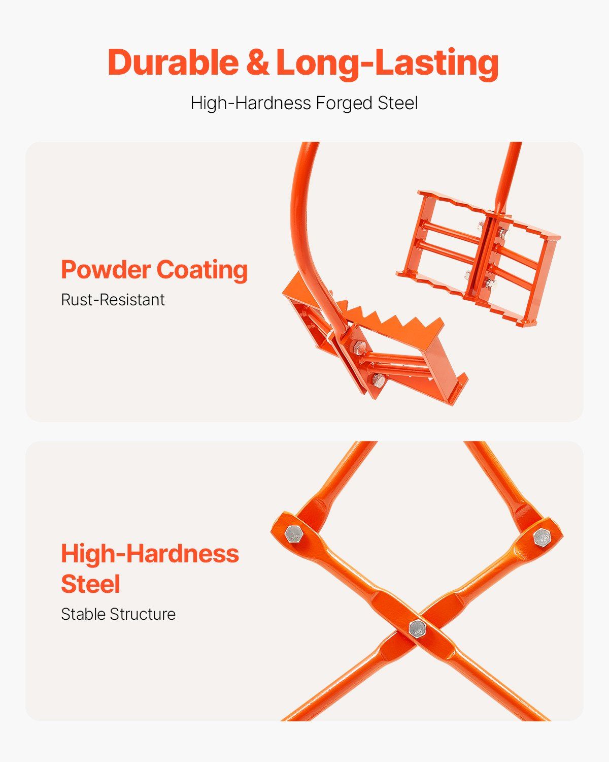 609mm Stone Lifting Tongs, 2-Claw Rock Tongs, Heavy Duty Steel Log Tongs, 500KG Lifting Capacity, Swivel Log Grapple, Serrated Claw Design, Easy Chain Hook up Tongs for Stone Blocks & Marble