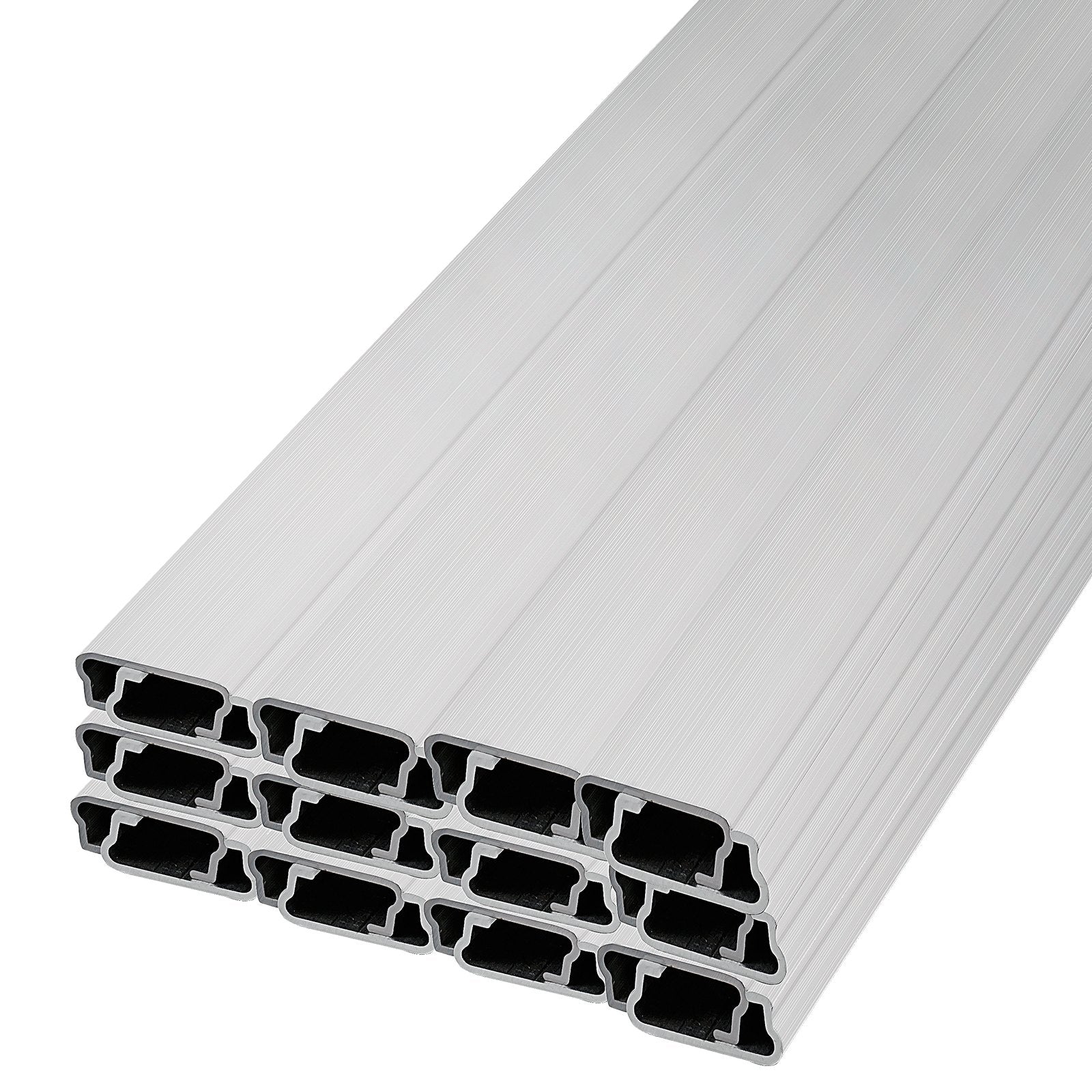 VEVOR Spring Wire and Lock Channel, 2m Spring Lock & U-Channel Bundle for Greenhouse, 50 Packs PE Coated Spring Wire & Aluminum Alloy Channel, Plastic Poly Film or Shade Cloth Attachment with Scre