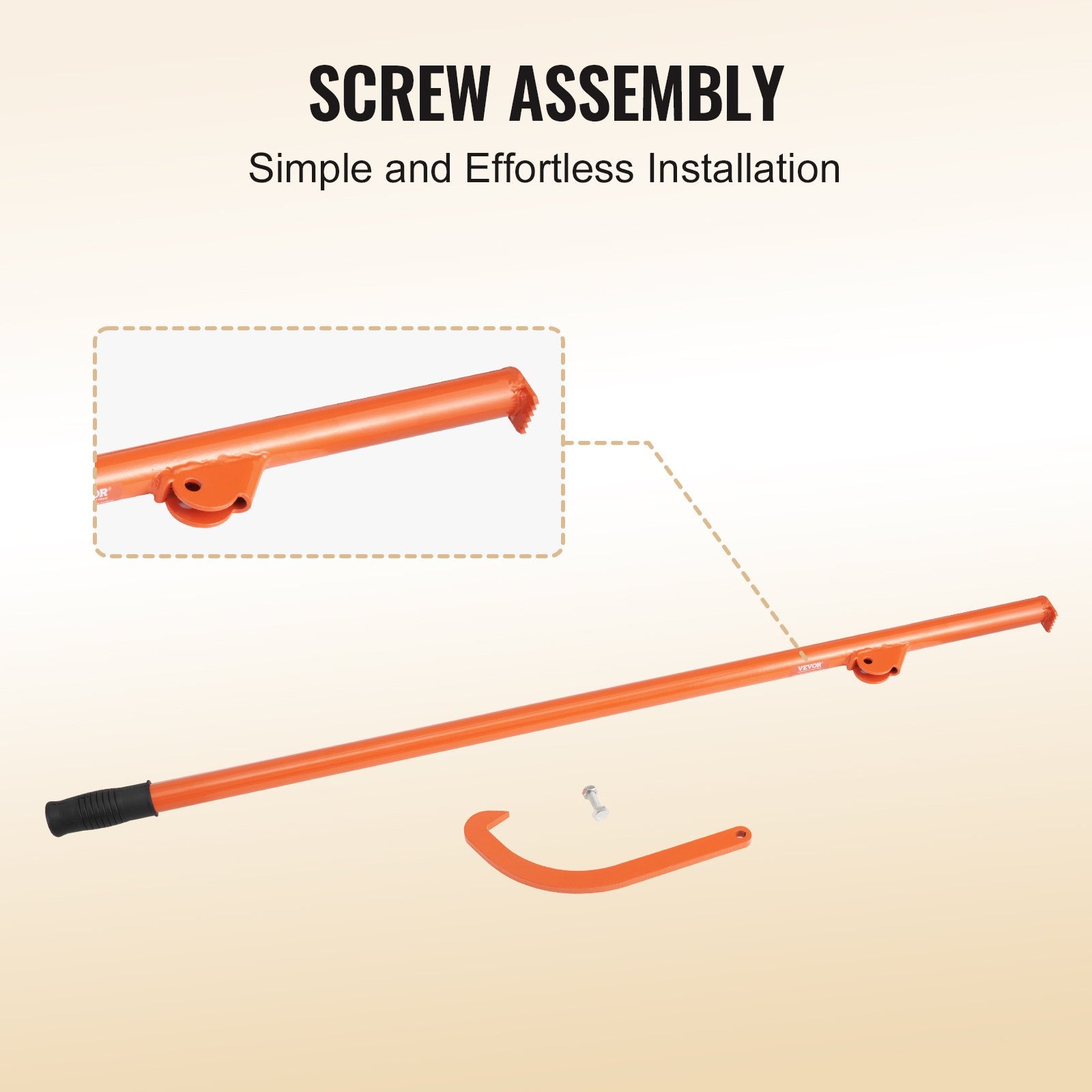 VEVOR Cant Hook Tool, 46.5 in, Heavy Duty Steel Log Roller, Log Lifter Timber Jack 32" Dia Logs, Forestry Logging Tools, Dual Function Log Handler for Rolling and Clamping Logs