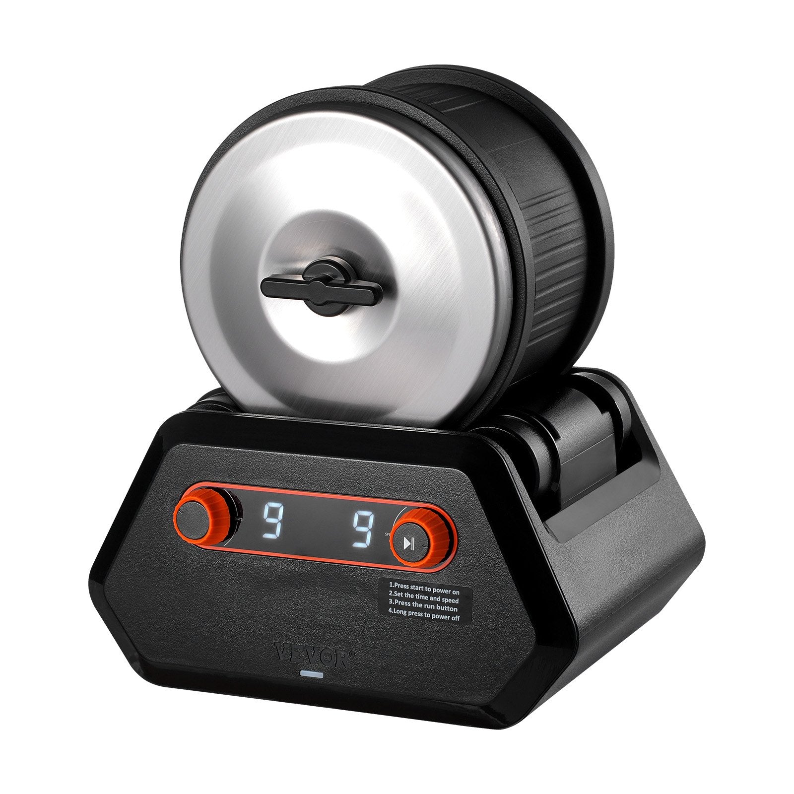 VEVOR Rock Tumbler Kit, 4 lbs Rock Polishing Kit, 9 Speed Settings 9-Day Polishing Timer Stone Polishing Kit, Rock Polisher with Rough Gemstones and Polishing Grits, Rock Polisher for Kids Adults