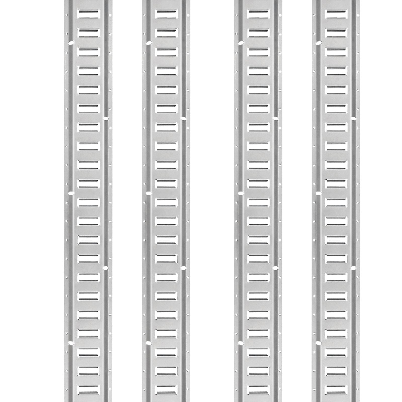 VEVOR E Track Tie-Down Rail Kit, 24PCS 1524 mm E-Tracks Set Includes 8 Steel Rails & 8 O-Rings & 8 Tie-Offs with D-Ring, Versatile Trailer Securing Accessories for Cargo Motorcycles Bikes, 816 kg Load
