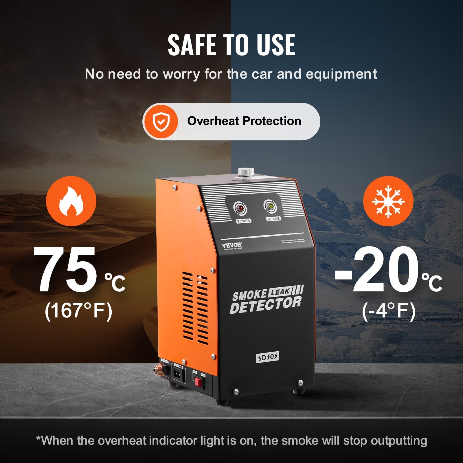 VEVOR Automotive Smoke Machine Leak Detector, EVAP Smoke Machine Leak Tester with Built-in Air Pump, Dual-Mode Vacuum Pipeline Fuel Diagnostic Detector for DC12V Cars, Motorcycles, Trucks, Boats, ATVs