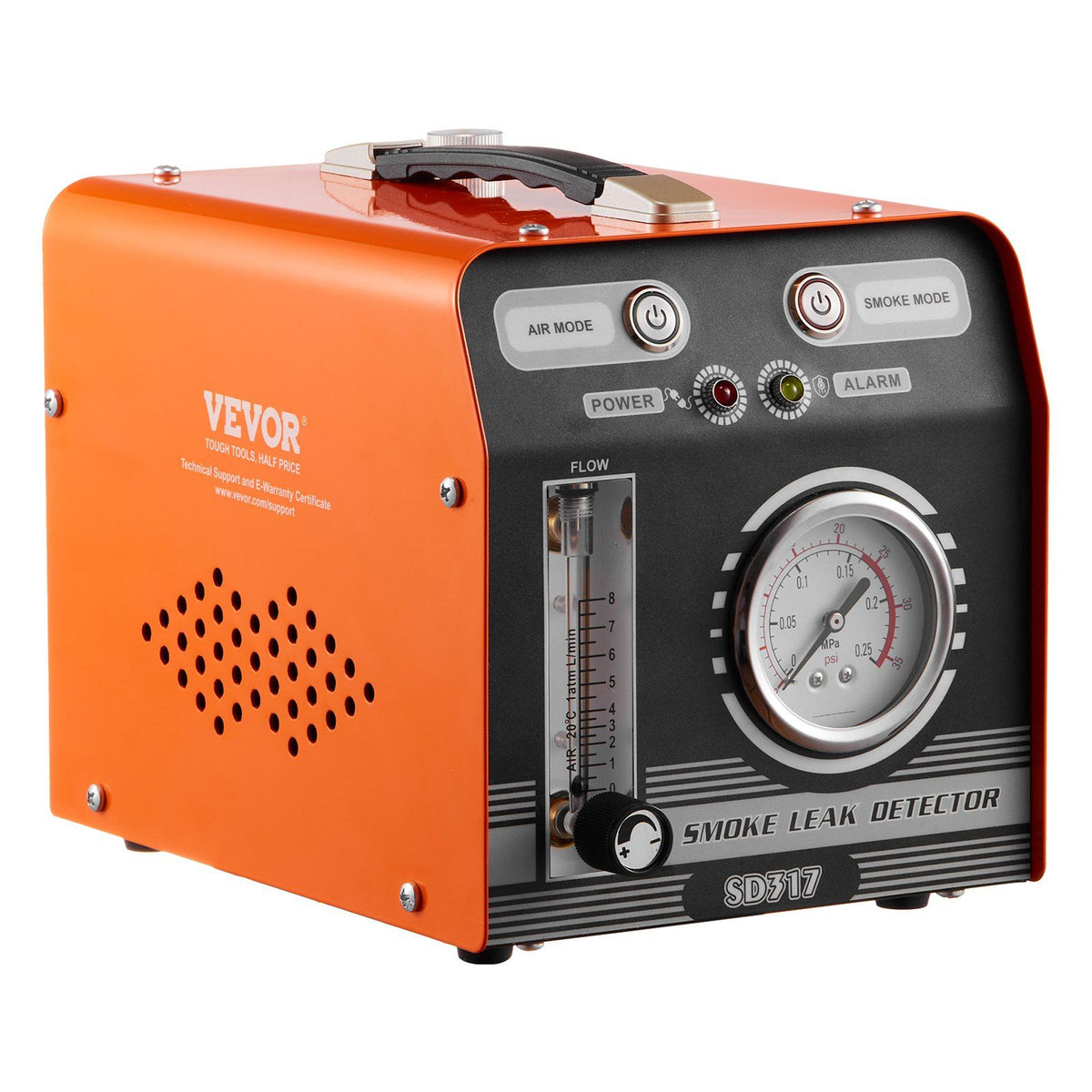 Automotive Smoke Machine Leak Detector, EVAP Smoke Machine Leak Tester with Built-in Air Pump, Pressure Gauge &amp; Flow Meter, Dual-Mode Diagnostic Leak Detector for Vacuum, Fuel, Pipeline Testing