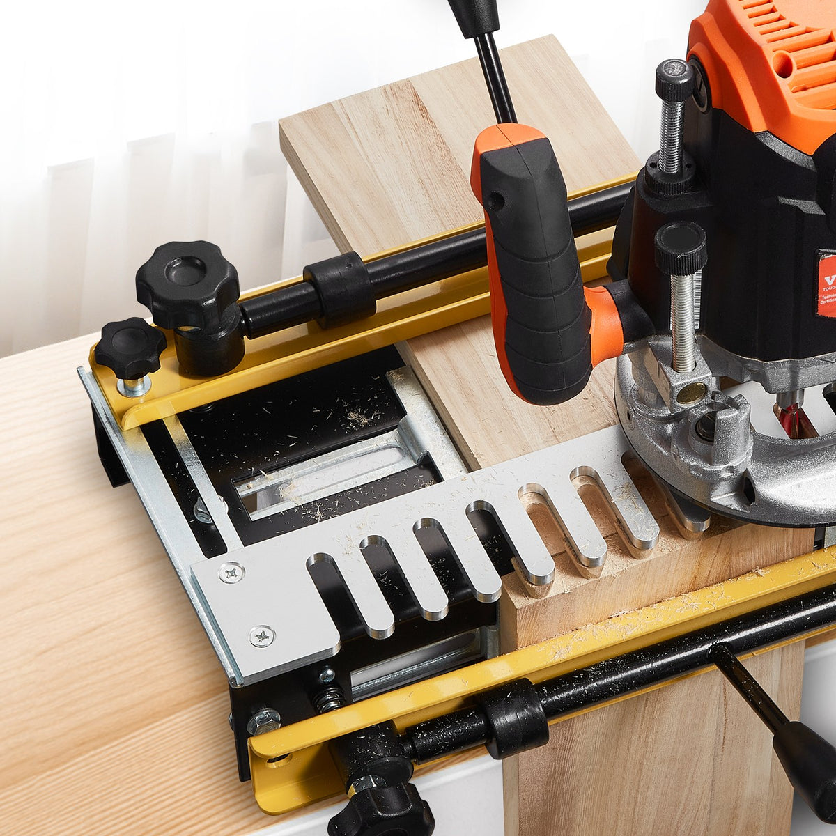 VEVOR Dovetail Jig, 310 mm Width, Dove Tailing Router Jigs with 4 Router Bits & 6 Templates, Precise Alignment Dove Tail Jig, Mortise and Tenon Woodworking Tools for Furniture & Wood Cabinet Making