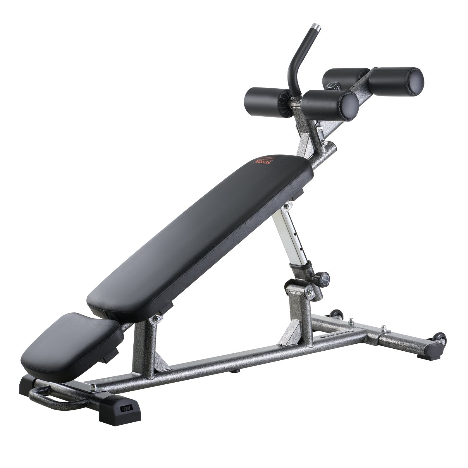 VEVOR Sit Up Bench, Decline Ab Bench with Reverse Crunch Handle, with 4 Adjustable Height Settings, Heavy Duty Steel, 454 kg Capacity, for Home Gym Workouts, Strength Training, Full Body Muscles