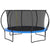 VEVOR 14FT Trampoline, 450 lbs Trampoline with Enclosure Net, Ladder, and Curved Pole, Heavy Duty Trampoline with Jumping Mat and Spring Cover Padding, Outdoor Recreational Trampolines for Kids Adults