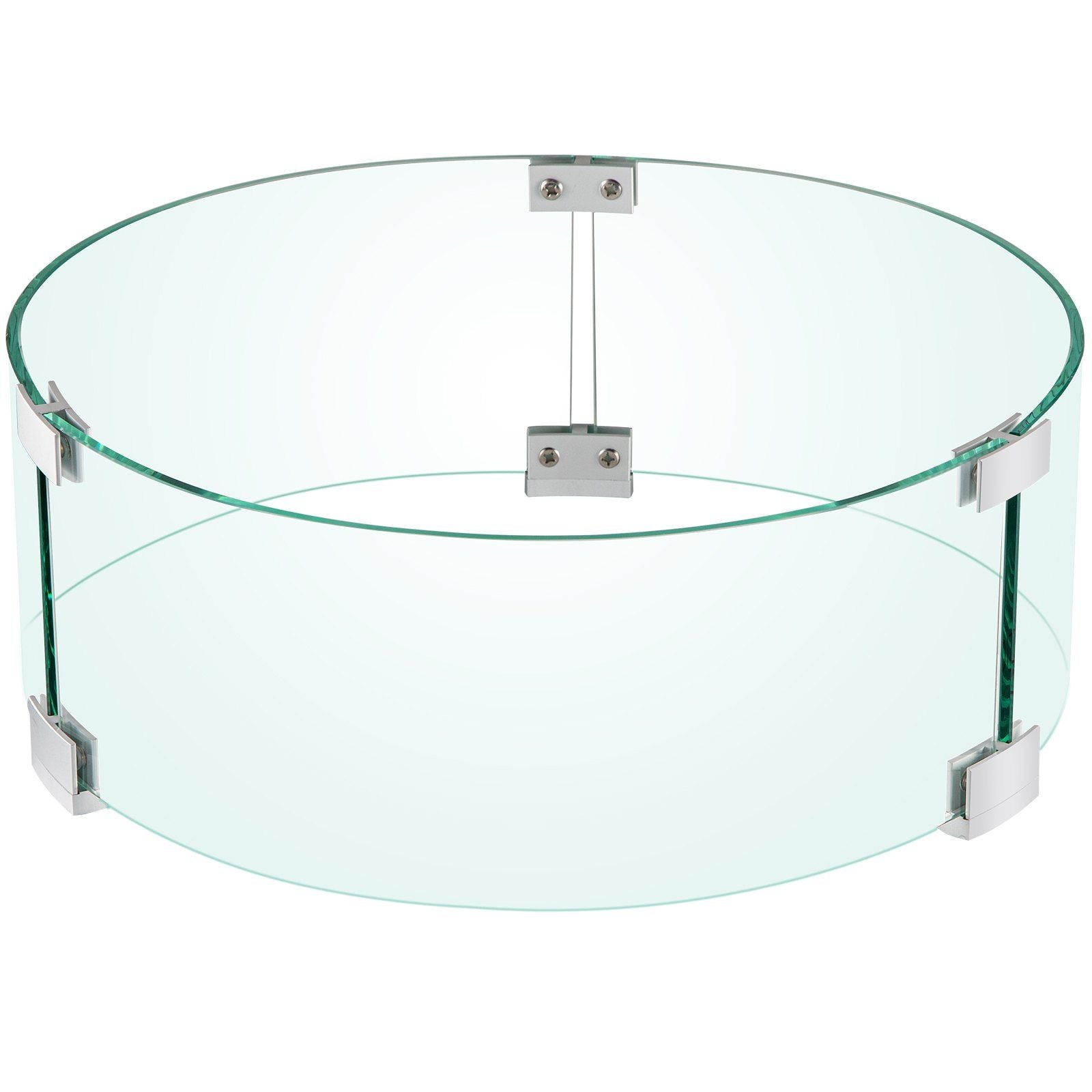 Fire Pit Wind Guard Tempered Glass Flame Guard 17x17x6 In 1/4-In Thick